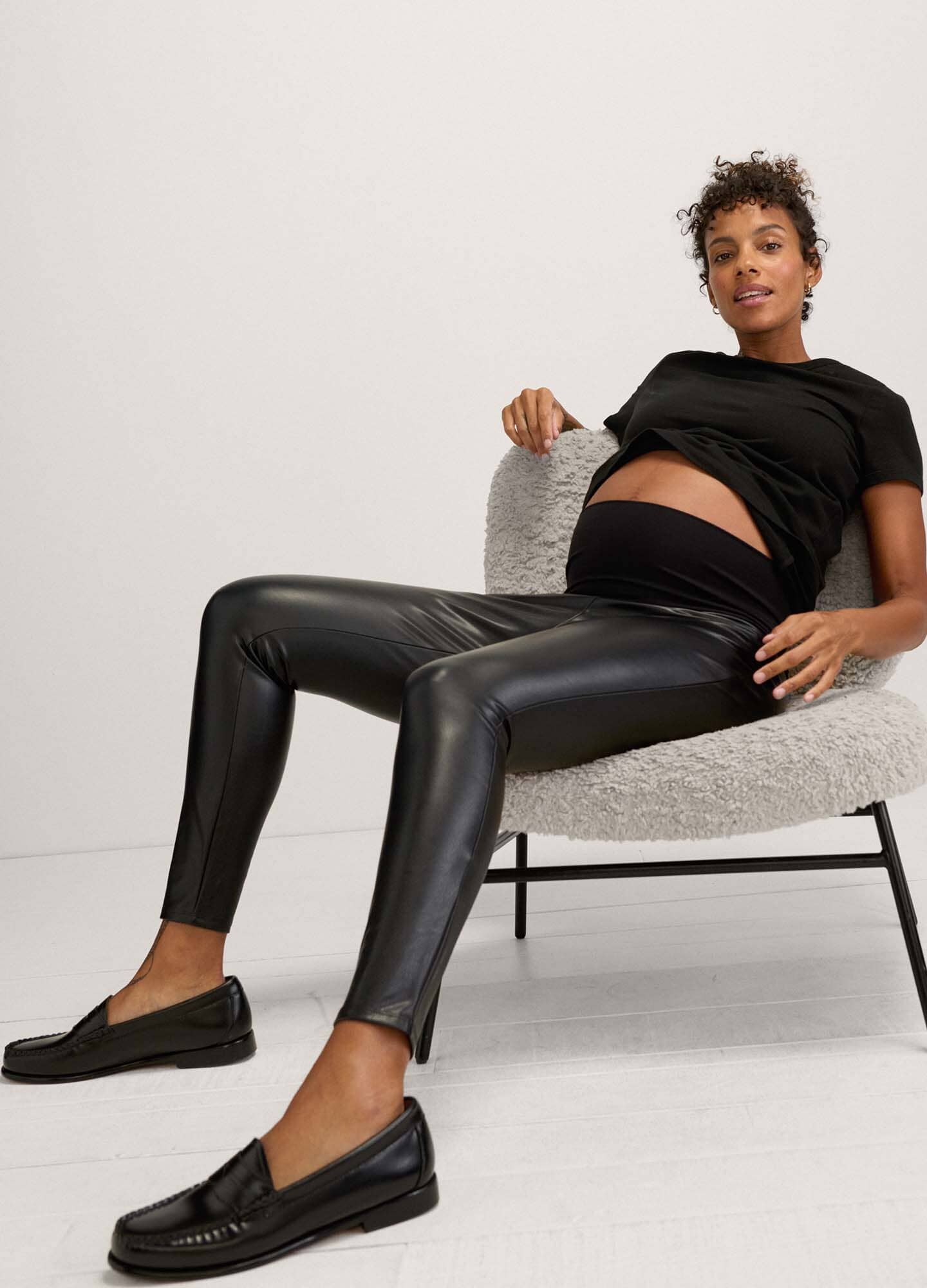 Vegan Stretch Leather Leggings for Women - High Waisted Faux Leather Pants - Comfortable & Stylish for Yoga, Workout, and Everyday Wear