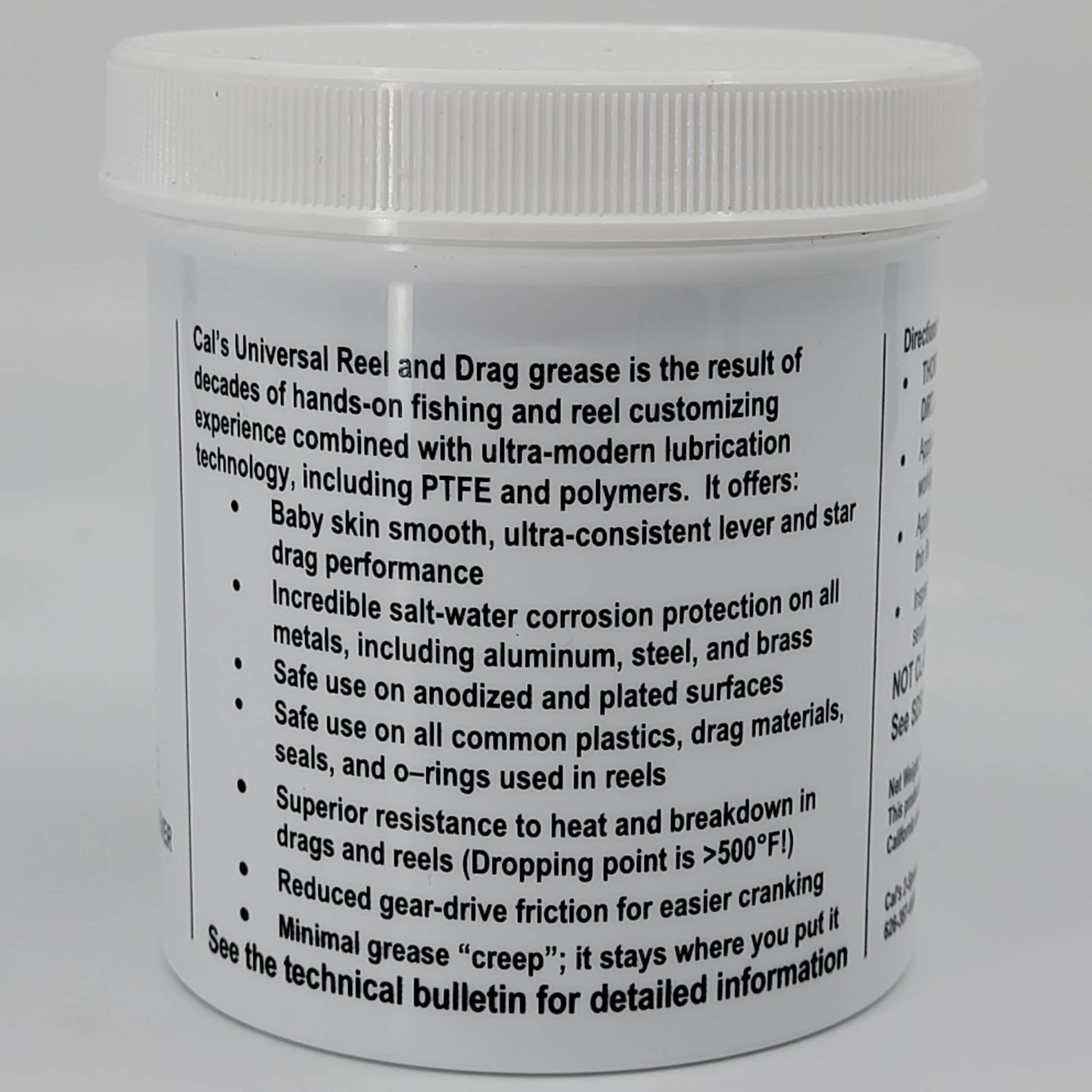Premium Cals Universal Drag Grease - High-Performance Lubricant for Fishing Reels, Bicycle Chains & Automotive Parts | Smooth Operation in Extreme Conditions