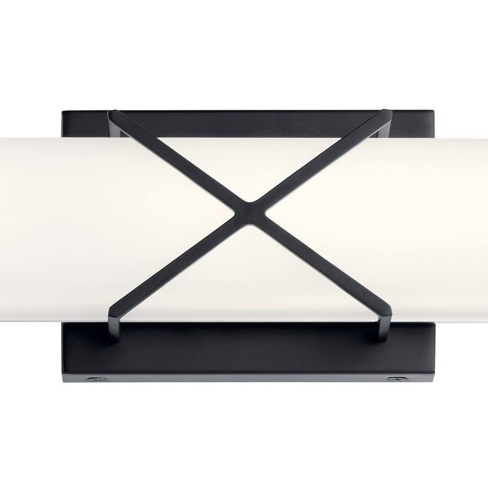 Kichler Trinsic 22-Inch LED Bathroom Vanity Light - Chrome Finish with Satin Etched White Glass Shade | Perfect for Modern Bathroom, Powder Room & Dressing Area Lighting