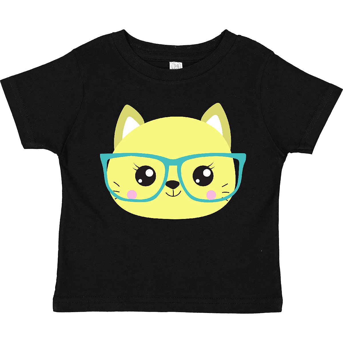 Inktastic Hipster Cat with Glasses - Cute Kitten Toddler T-Shirt for Boys & Girls - Perfect for Playdates, Birthday Parties & Casual Wear