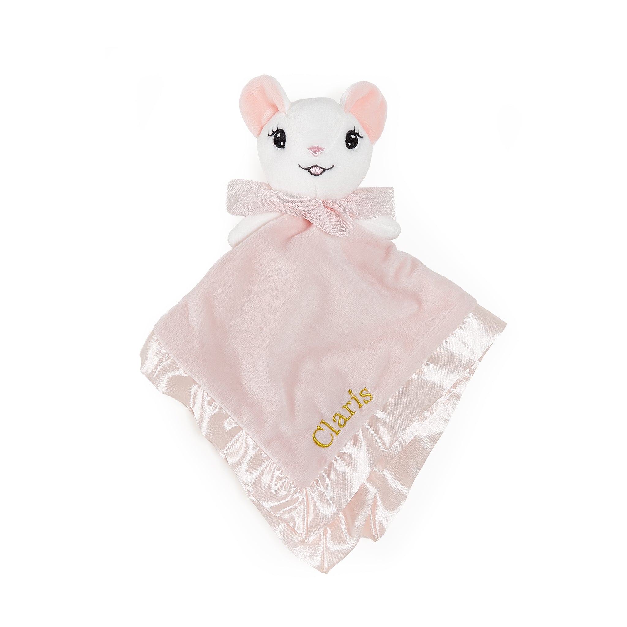Claris The Mouse Comfort Blanket - Soft Plush Baby Security Blanket for Toddlers | Perfect for Nap Time, Bedtime & Travel