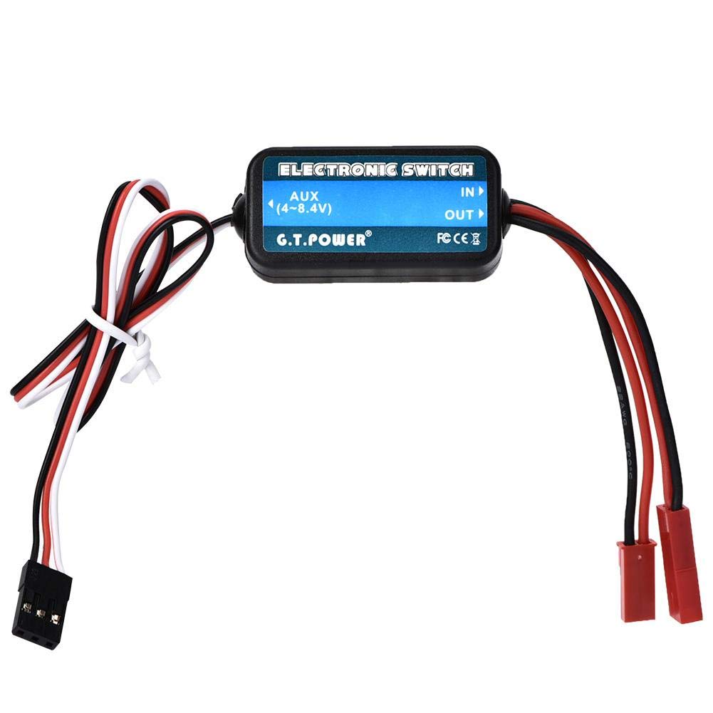 Dilwe RC Car Electric Switch - Remote Control Car Receiver Switch Replacement Part for 1:10 Scale RC Vehicles | Perfect for Off-Road, Racing & DIY RC Car Repairs