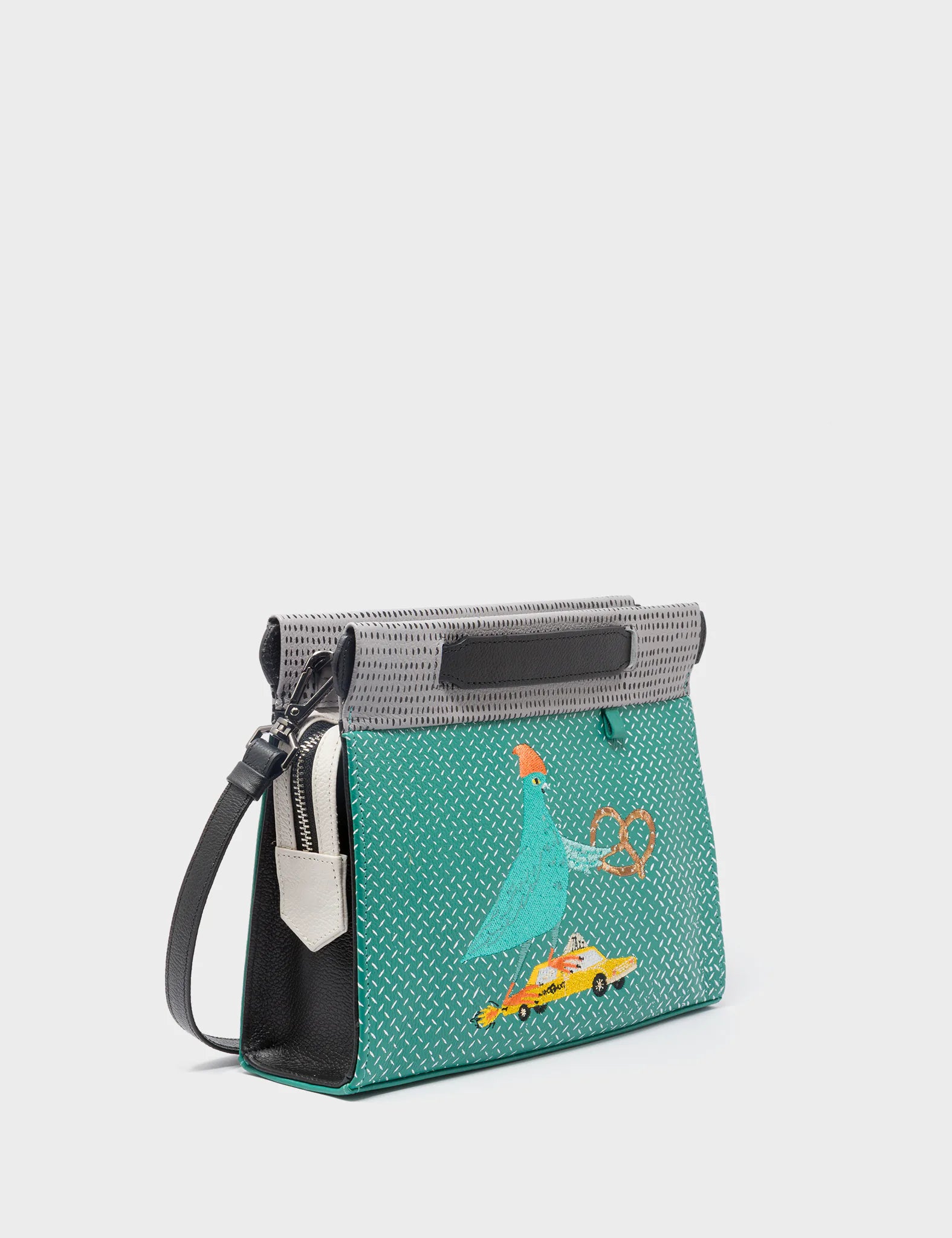 Vali Small Crossbody Bag - Deep Sea Green Genuine Leather - Pigeonista Design - Perfect for Everyday Use & Travel Accessories