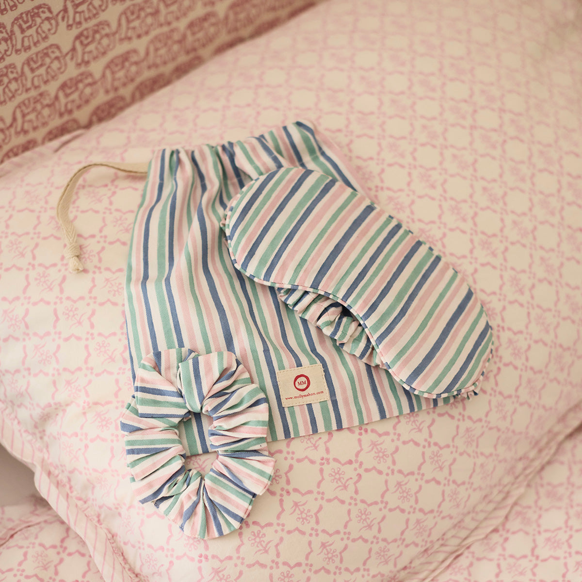 Silk Sleep Scrunchies & Eye Mask Set - Soft & Comfortable Hair Ties for Nighttime & Travel - Perfect for Women's Hair Care & Relaxation