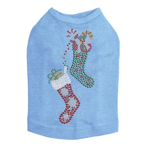 Christmas Stockings for Dogs - Festive Holiday Pet Tank Tops in Multiple Colors - Perfect for Christmas Photos & Pet Parties