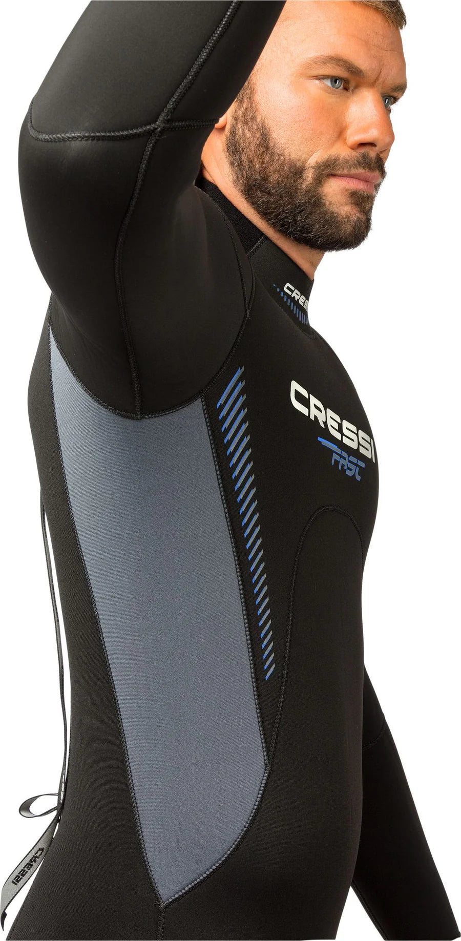 Cressi Fast Full Wetsuit for Scuba Diving & Spearfishing - 3mm Neoprene Thermal Protection for Men & Women - Perfect for Cold Water Surfing, Snorkeling & Water Sports