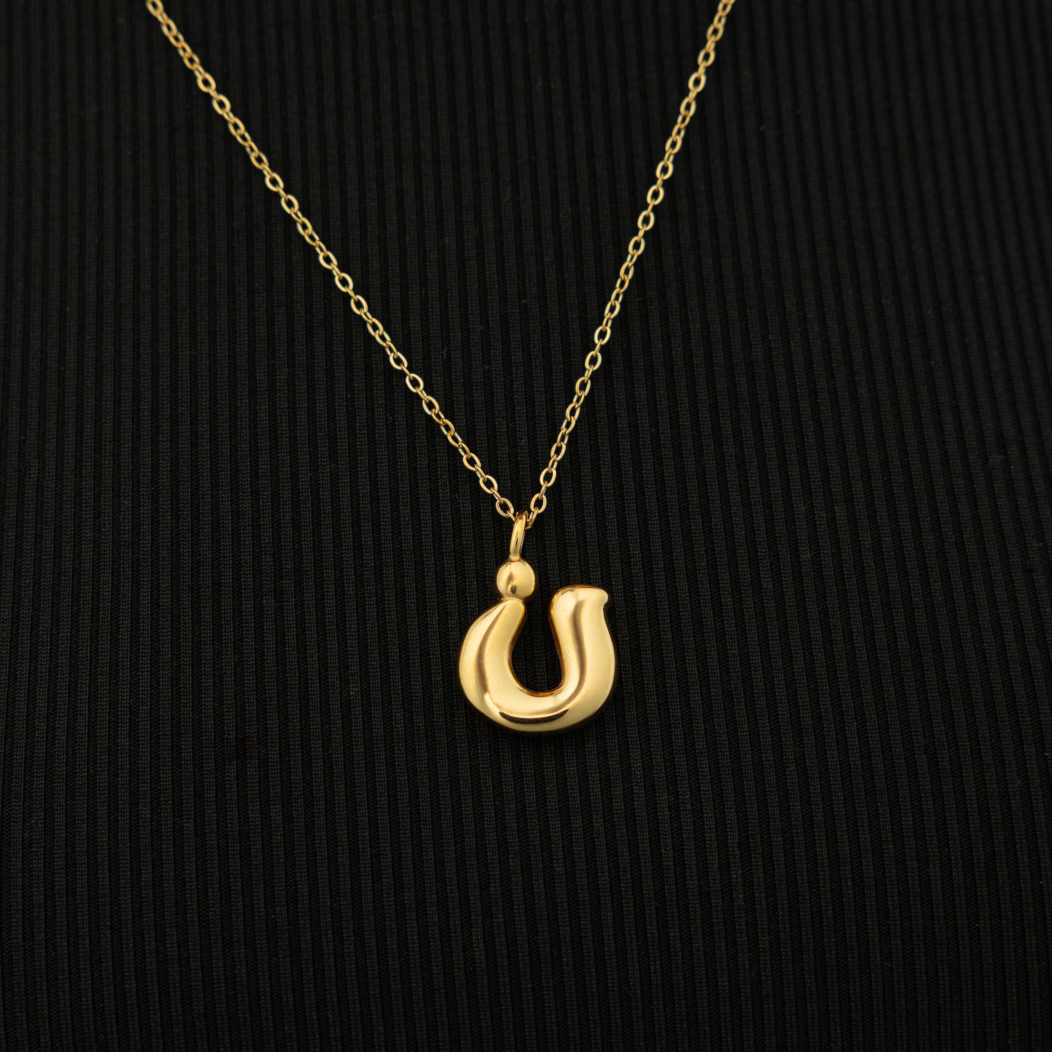 Arabic Bubble Letter Necklace - Personalized Name Pendant in 14K Gold or Sterling Silver - Perfect for Birthdays, Anniversaries & Unique Gifts