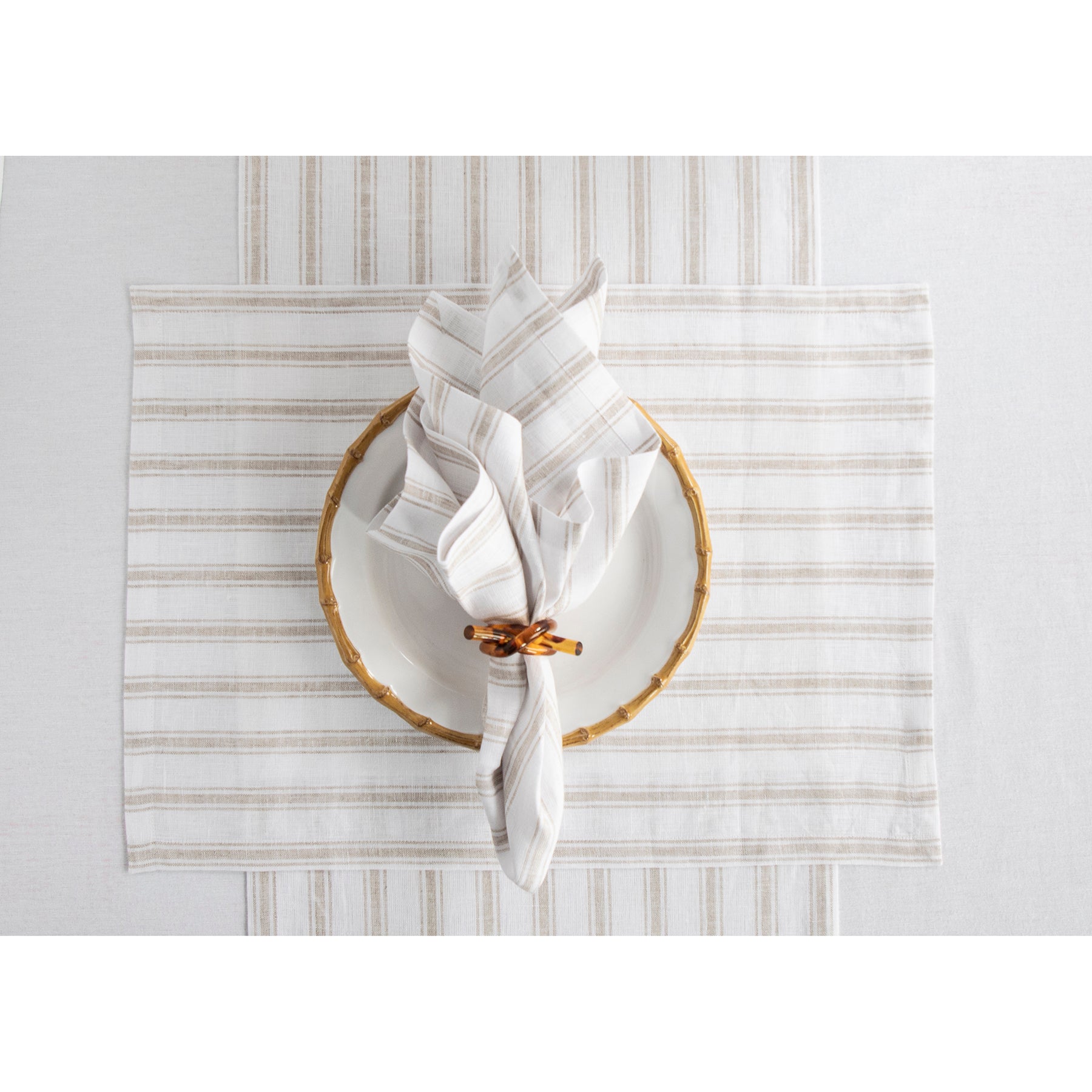 Stylish Capri Ticking Stripe Table Runner - Cotton Farmhouse Decor for Dining Room, Kitchen, or Wedding Party Decorations