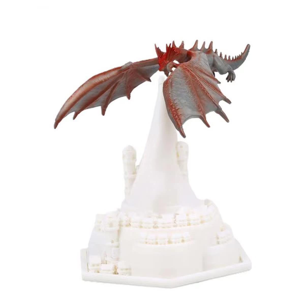 3D Printed Volcano Dragon Night Light - USB Rechargeable LED Lamp for Kids Bedroom, Sleep Aid, Christmas Gift (Orange) | Fantasy Decor for Nursery, Game Room & Themed Parties