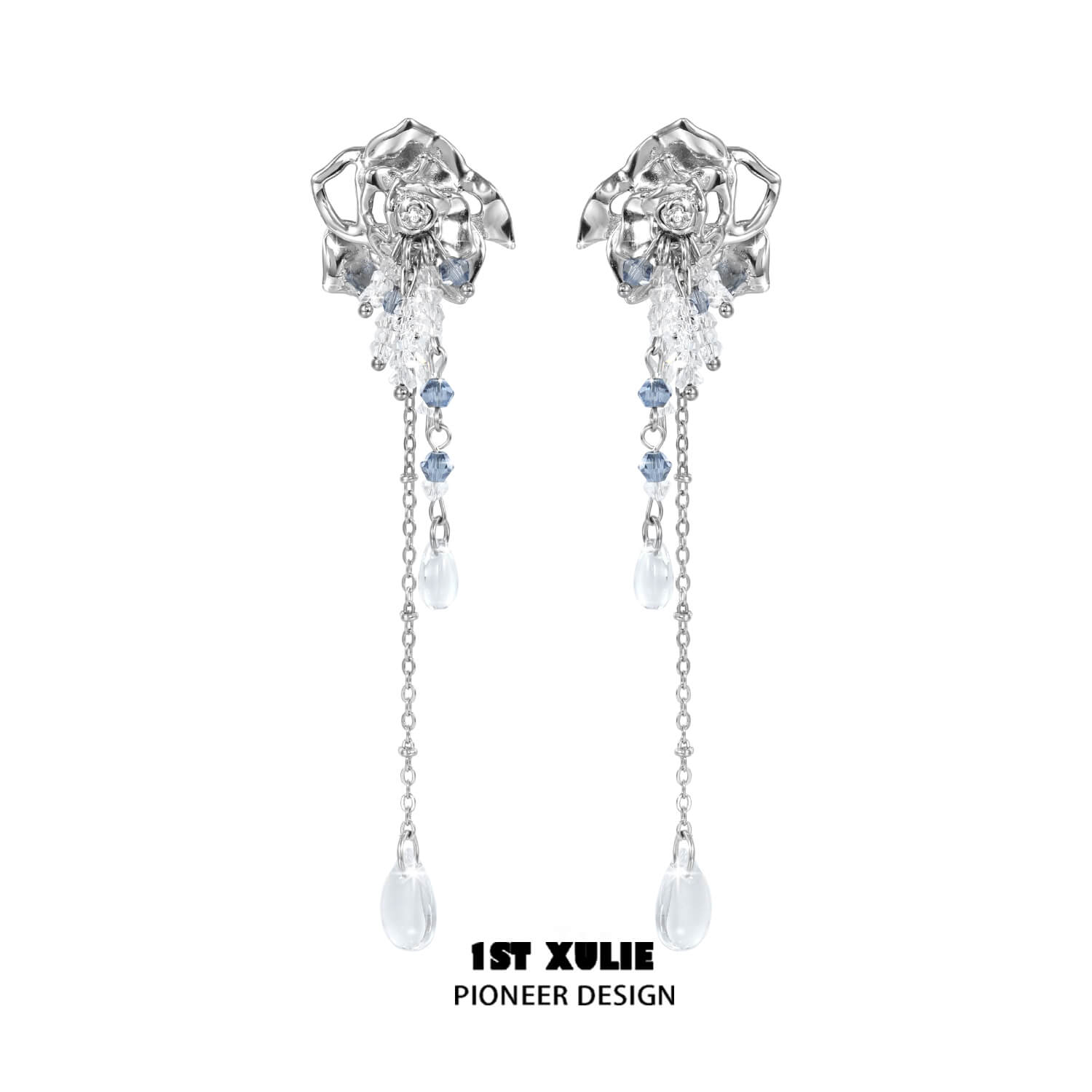 Rose Believer S925 Sterling Silver 18K Gold Plated Crystal Earrings for Women - Elegant Dangling Earrings for Wedding, Party & Special Occasions