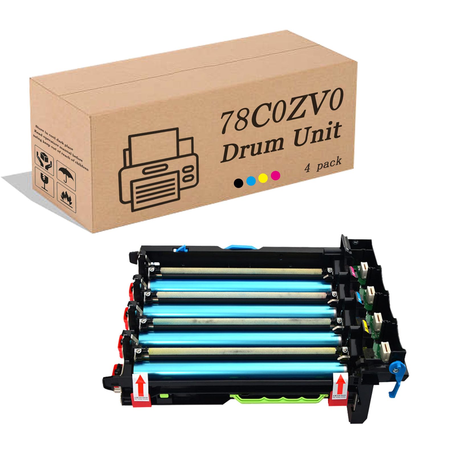 High Yield Replacement Drum Unit for Lexmark CS321 CS421 CS521 CS621 CS622 CX421 CX521 CX522 CX621 CX622 CX625 Printers - Compatible Imaging Drum Kit for Office & Home Printing