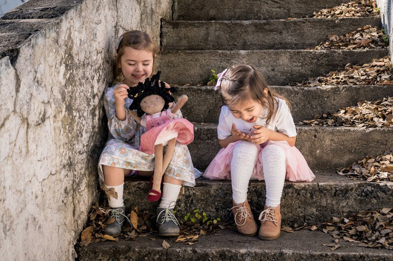 Bonikka Madison Doll with Black Hair - Tikiri Handmade Soft Body Doll for Kids | Perfect for Playtime, Collecting & Gift Giving