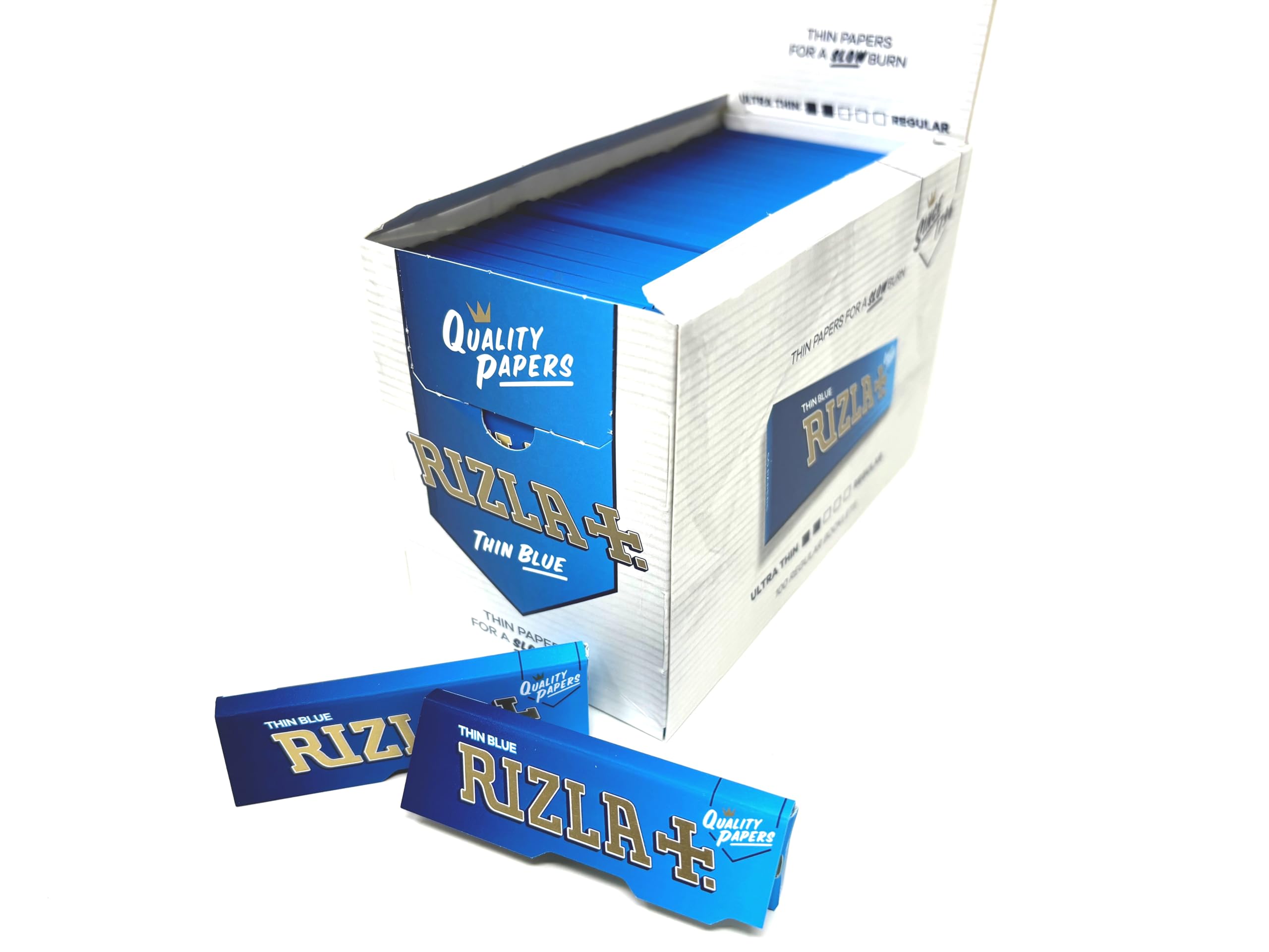 Rizla Regular Blue Rolling Papers - 15 Pack Booklets | Premium Thin Rolling Papers for Smooth Smoking Experience | Perfect for Hand-Rolled Cigarettes & Herbal Blends