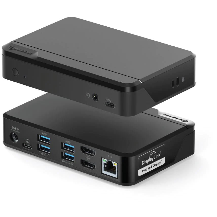 ALOGIC Universal Twin HD Docking Station for Dual Monitors - 4K USB-C Hub with HDMI, DisplayPort, Ethernet & 100W PD - Perfect for Home Office, Gaming & Remote Work Setup