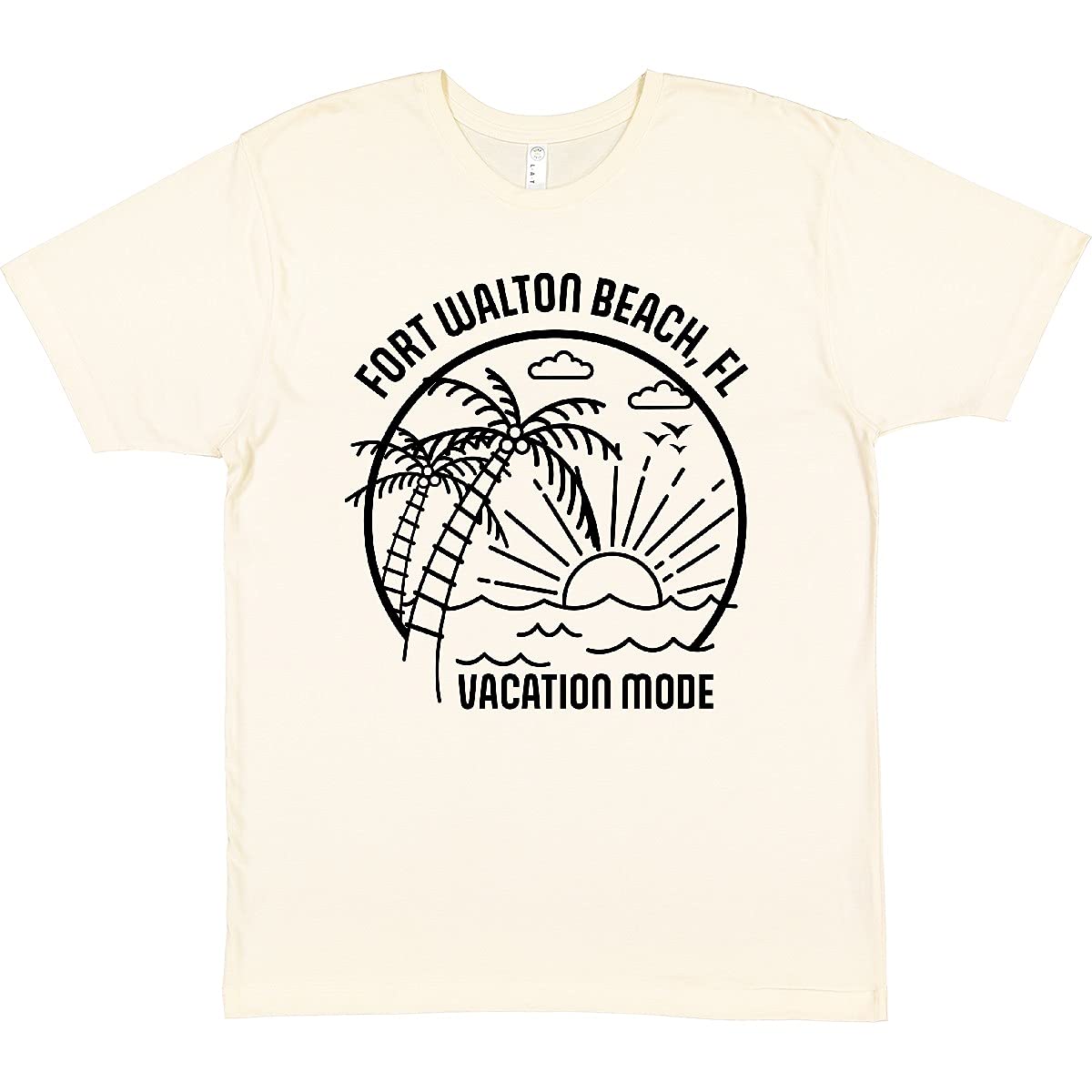 Inktastic Summer Vacation Mode Fort Walton Beach Florida T-Shirt - Comfortable Graphic Tee for Beach Trips, Travel & Casual Wear