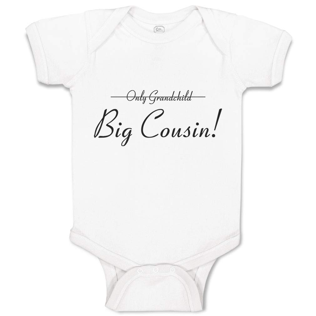 Custom Baby Bodysuit - 'Only Grandchild' & 'Big Cousin' Pregnancy Announcement Outfit | Newborn Photo Shoot, Gender Reveal, Baby Shower Gift