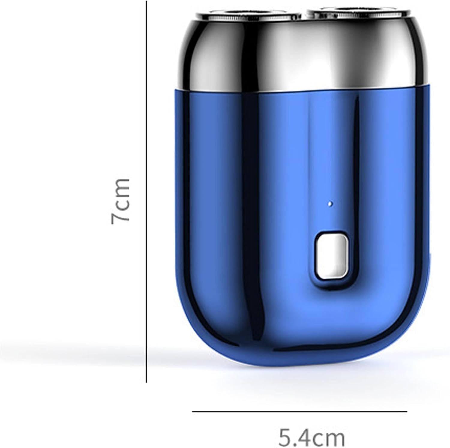 Jacooba Electric Razor for Men - 4D Floating Shaving Head, Dual Head Mini Travel Shaver, Waterproof & Portable for Precision Shaving - Perfect for Home, Office & Travel (Blue)