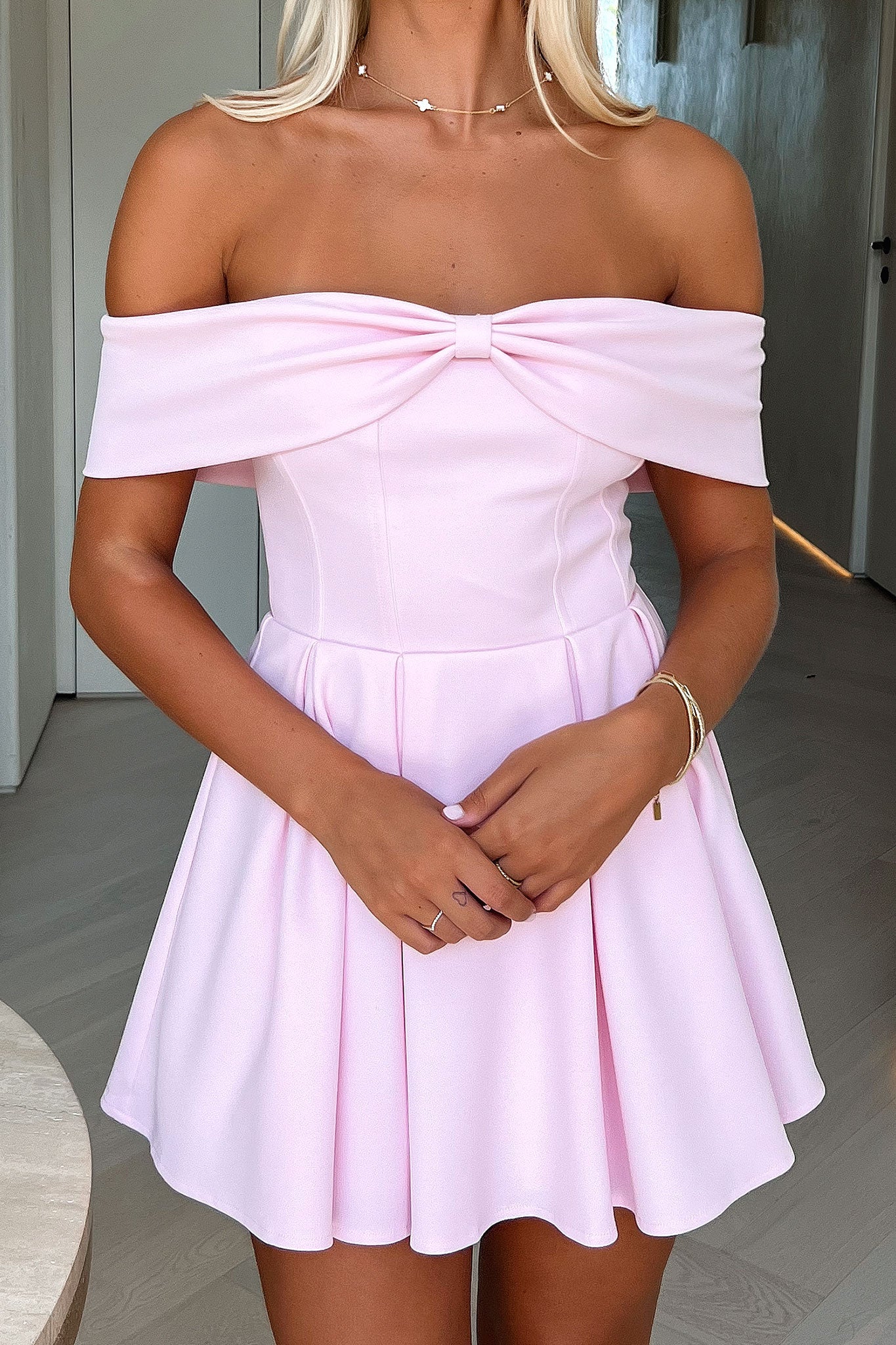 Juliana Dress for Women - Elegant Pink Floral Summer Dress with Short Sleeves & Flowy Skirt | Perfect for Beach Vacations, Date Nights & Casual Outings