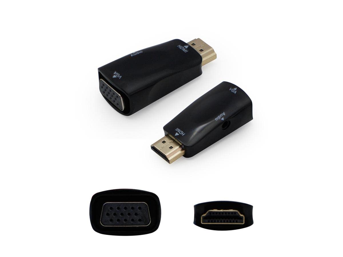 Addon-Networking HDMI to VGA Active Video Converter Adapter - 1080P Full HD Support for Laptop, PC, Monitor, Projector - Ideal for Home Office, Presentations & Gaming
