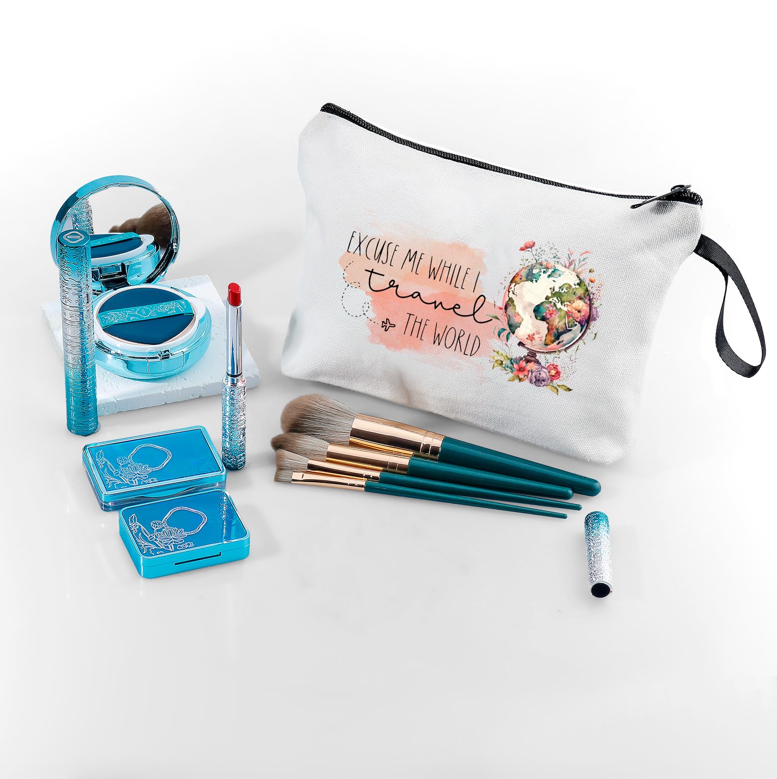 Travel Makeup Bag Organizer - Waterproof Cosmetic Case for Women | Perfect Birthday, Christmas Gift for Her, Mom, Sister, Daughter & Friends | Ideal for Air Travel, Vacation & Business Trips