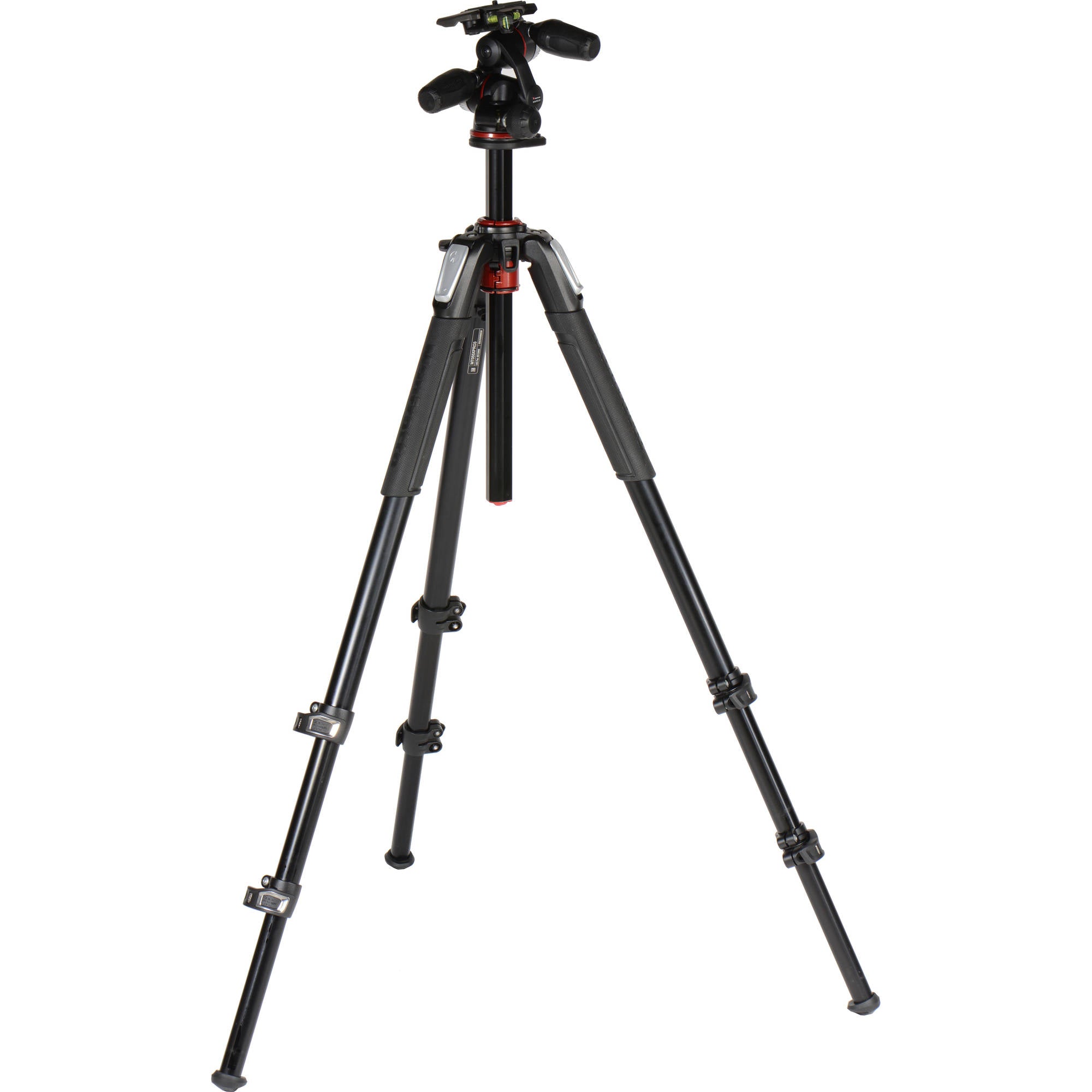 Manfrotto 055 AL Professional Aluminum Tripod with 3-Way Pan/Tilt Head - Perfect for Photography, Videography & Outdoor Shooting