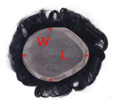 Stylazo Fine Monofilament Human Hair Toupee for Men - 7x5 Black Hair Patch System | Natural Looking Hair Replacement for Thinning Hair & Bald Spots - Perfect for Daily Wear, Work & Social Events