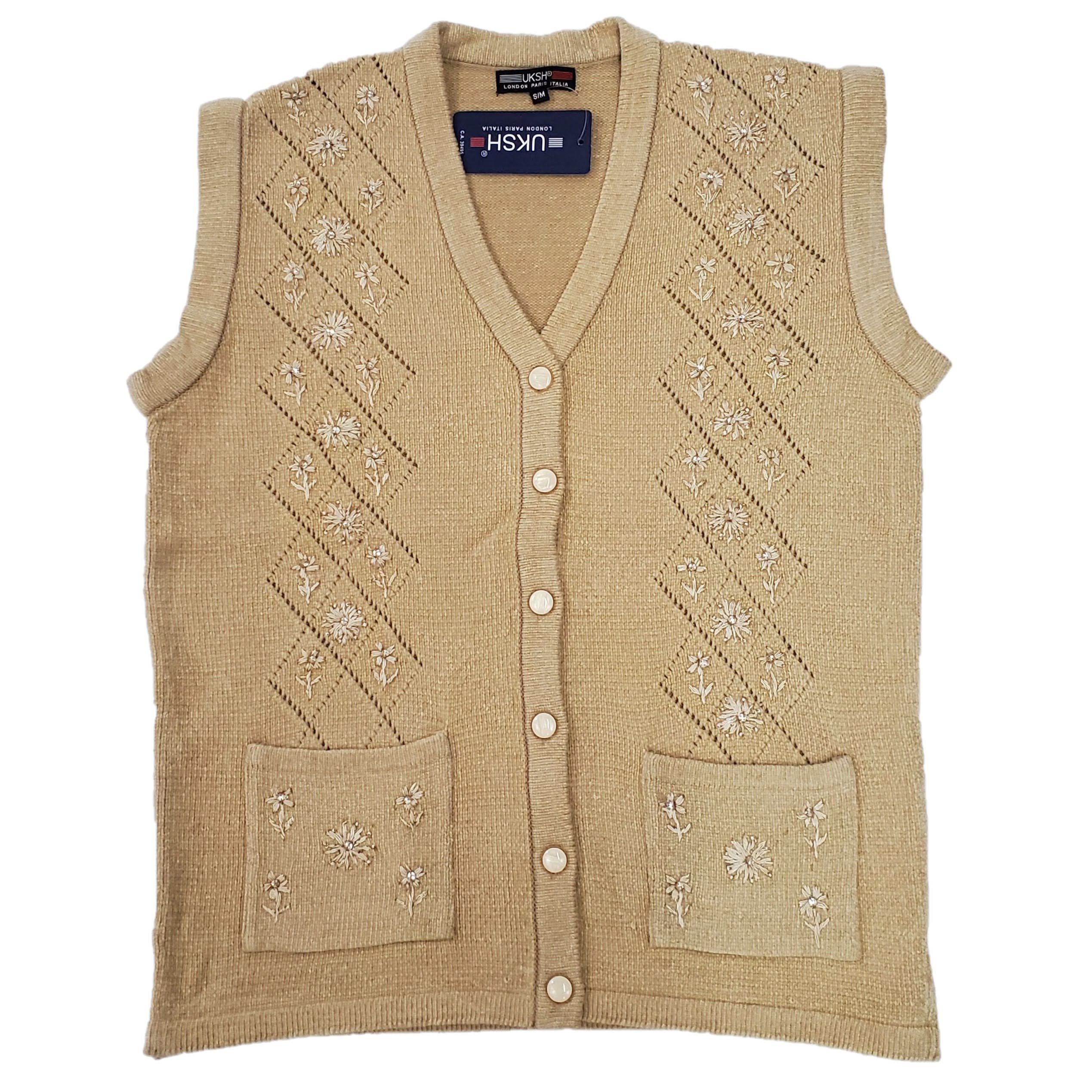Elegant Women's Embroidered Vest - Stylish Casual & Office Wear for Spring & Fall Fashion