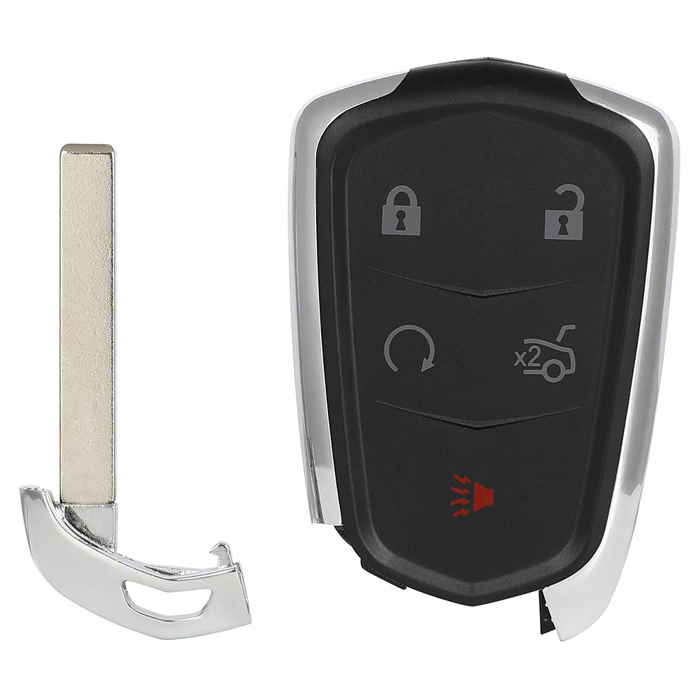 2014-2019 Cadillac SRX Remote Key Shell Replacement Case - 3 Button FCC ID HYQ2AB by AUTO KEY MAX | Compatible with Key Fob Housing & Perfect for Lost or Damaged Remote Keys
