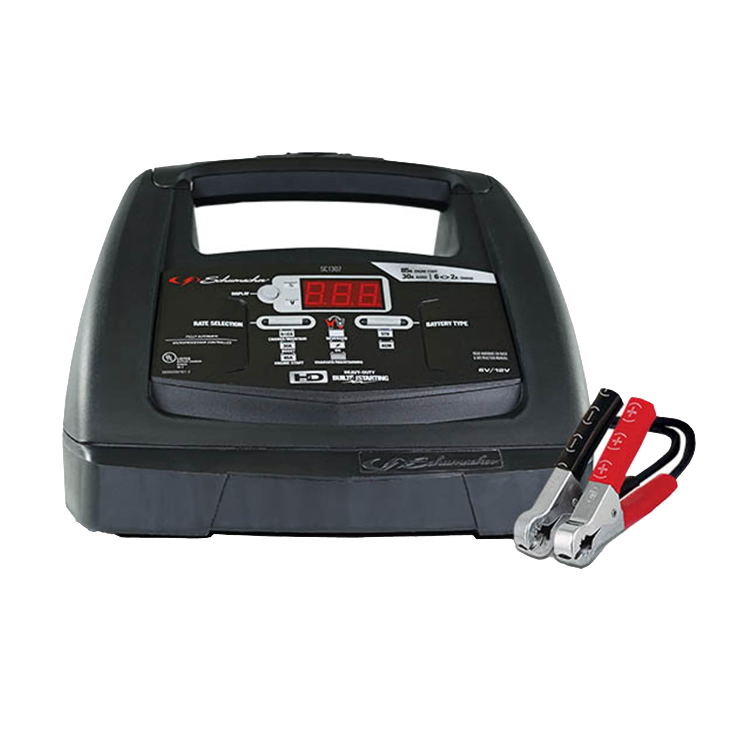 Schumacher SC1307 6-in-1 Fully Automatic Battery Charger & Engine Starter - 85A Cranking Power, 30A Boost Mode - Car, Truck, Motorcycle & Marine Battery Charger - Ideal for Emergency Jump Starts & Winter Vehicle Maintenance