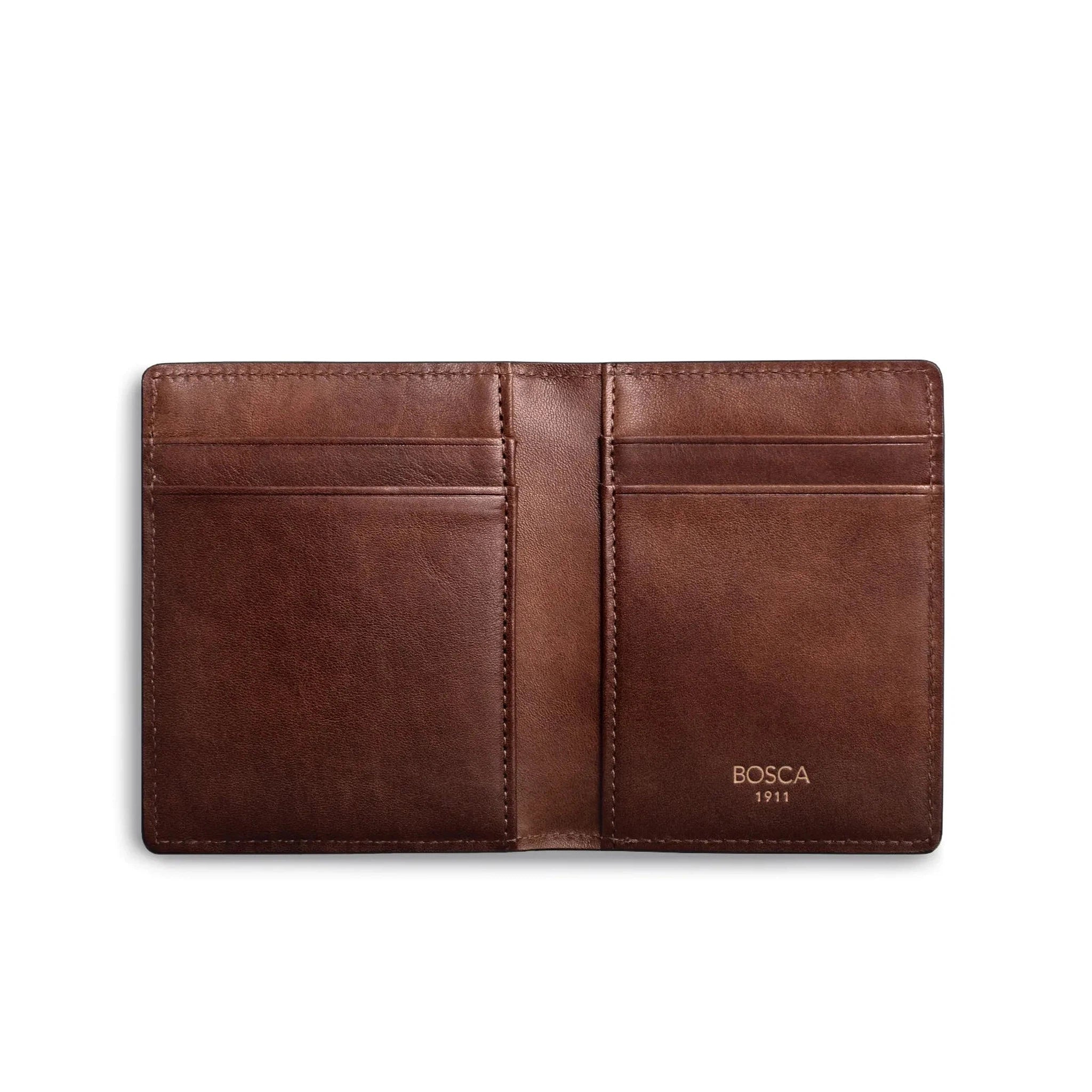 Bosca Dolce Leather Deluxe Front Pocket Wallet with Magnetic Clip - Slim RFID Blocking Bifold Wallet for Men - Perfect for Travel, Business & Everyday Carry