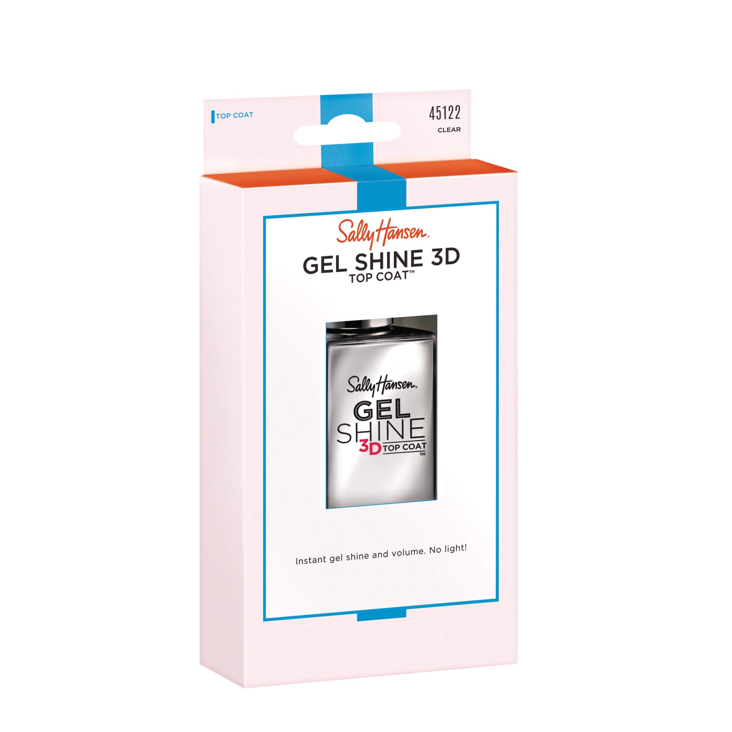 Sally Hansen 3D Gel Shine Top Coat Nail Polish - 0.45 fl oz - Long-Lasting High Gloss Finish for Manicures & Pedicures - Perfect for Salon Quality Nails at Home, Parties, Weddings & Special Occasions