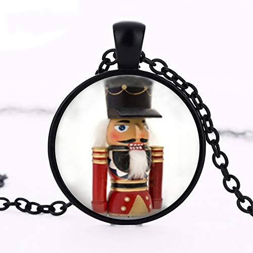 Vintage Nutcracker Necklace Toy Soldier Pendant - Christmas Jewelry for Women & Men - Elegant Choker Necklace for Holiday Parties & Festive Gifts