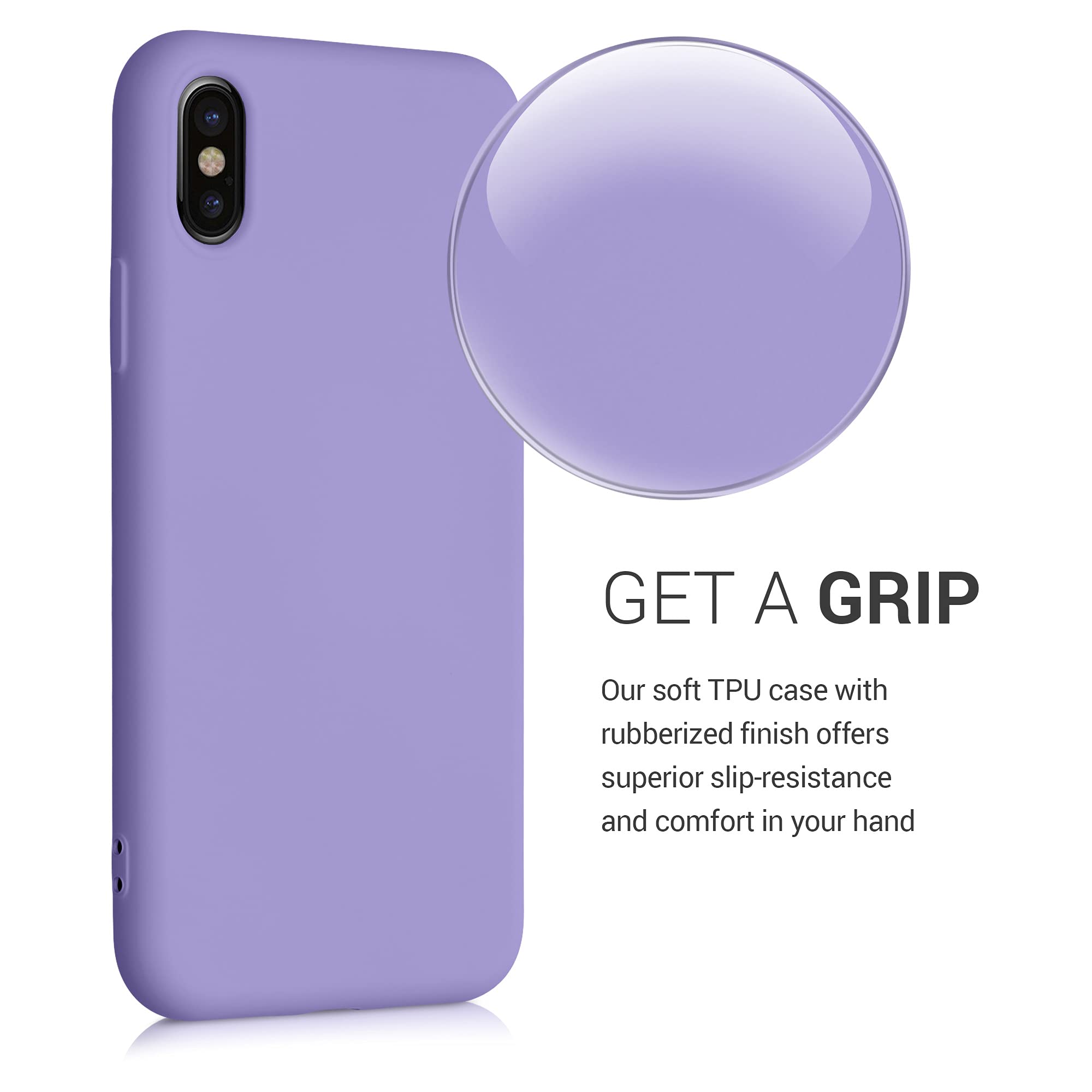 Slim Protective TPU Silicone Phone Case Compatible with Apple iPhone X - Shockproof Cover in Violet Purple | Perfect for Everyday Use, Travel & Outdoor Activities