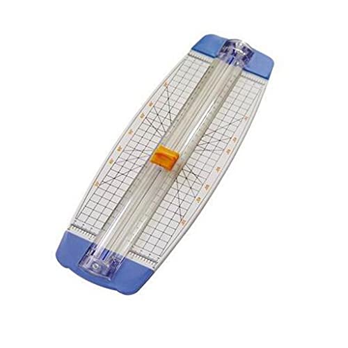 SHIJIANX Blue Paper Guillotine Cutter with Ruler - 41x13x5 cm Manual Paper Trimmer & Slitter for Office, School, Crafting, and Scrapbooking Projects