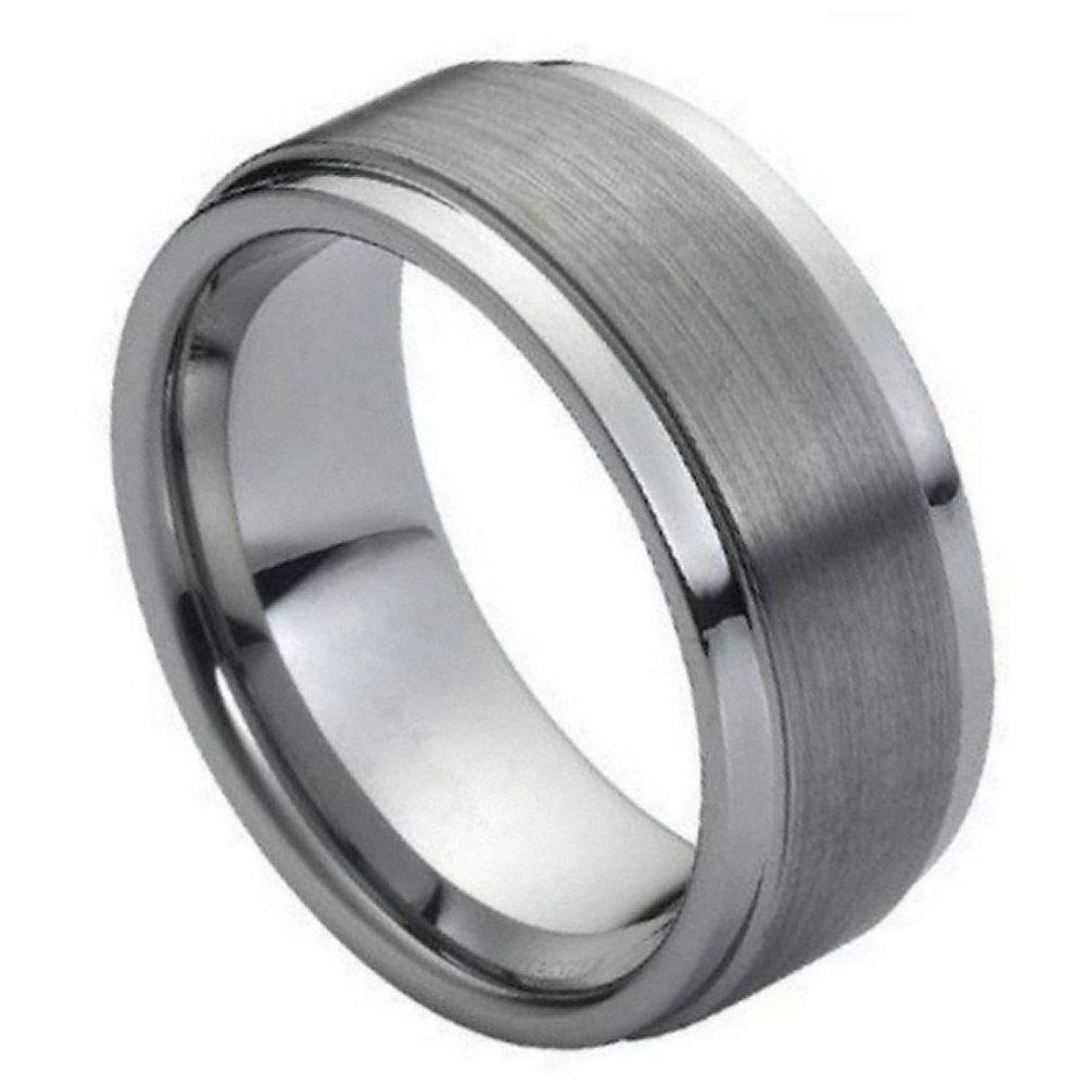 Personalized Tungsten Wedding Rings for Couples - Laser Engraved Men & Women Bands for Anniversary Gifts