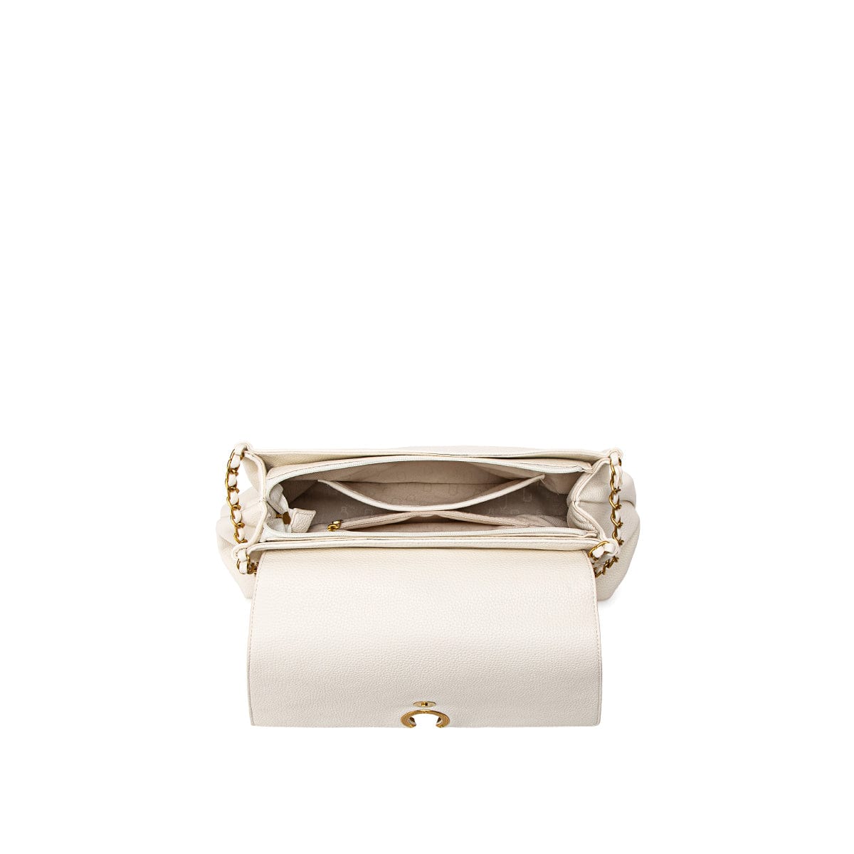 Ruth Vegan Leather Shoulder Bag for Women | Coconut Cream Pebbled Crossbody Purse - Perfect for Work, Travel & Everyday Use