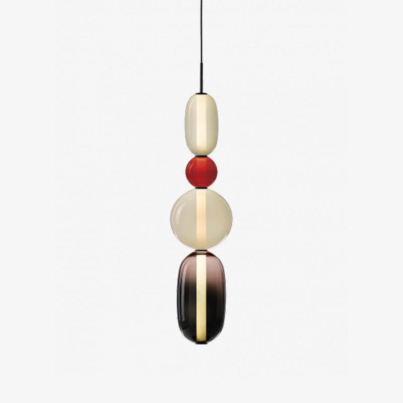 Stylish Candied Glass Pendant Light Set - Modern Hanging Fixture for Dining Room, Kitchen Island & Bedroom Decor