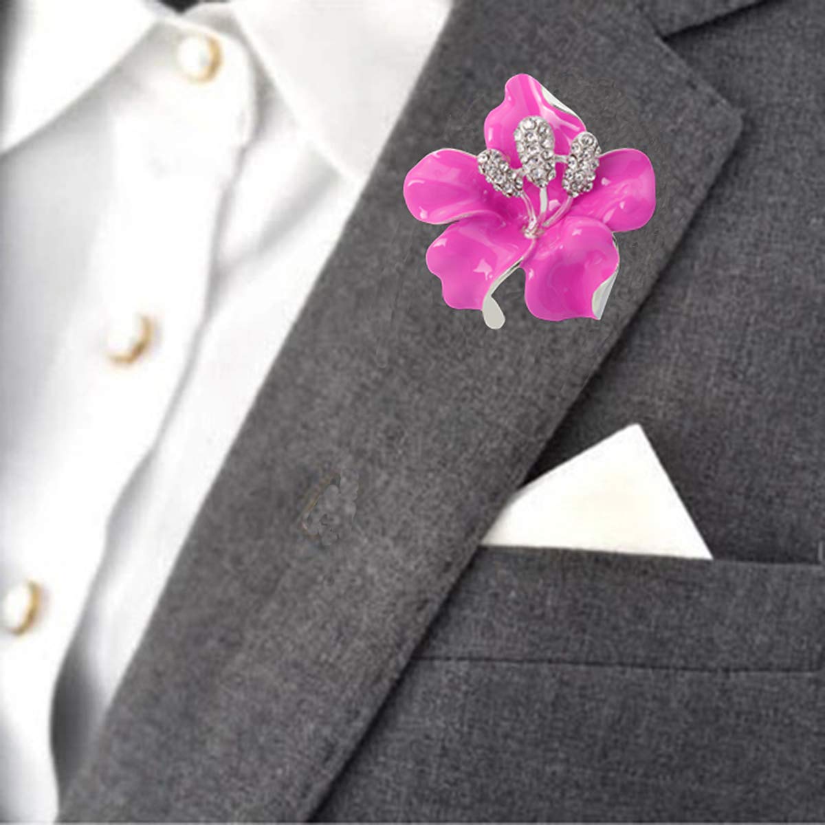 Seven Wolves Rhinestone Brooch Pin for Women - Wedding & Banquet Accessory