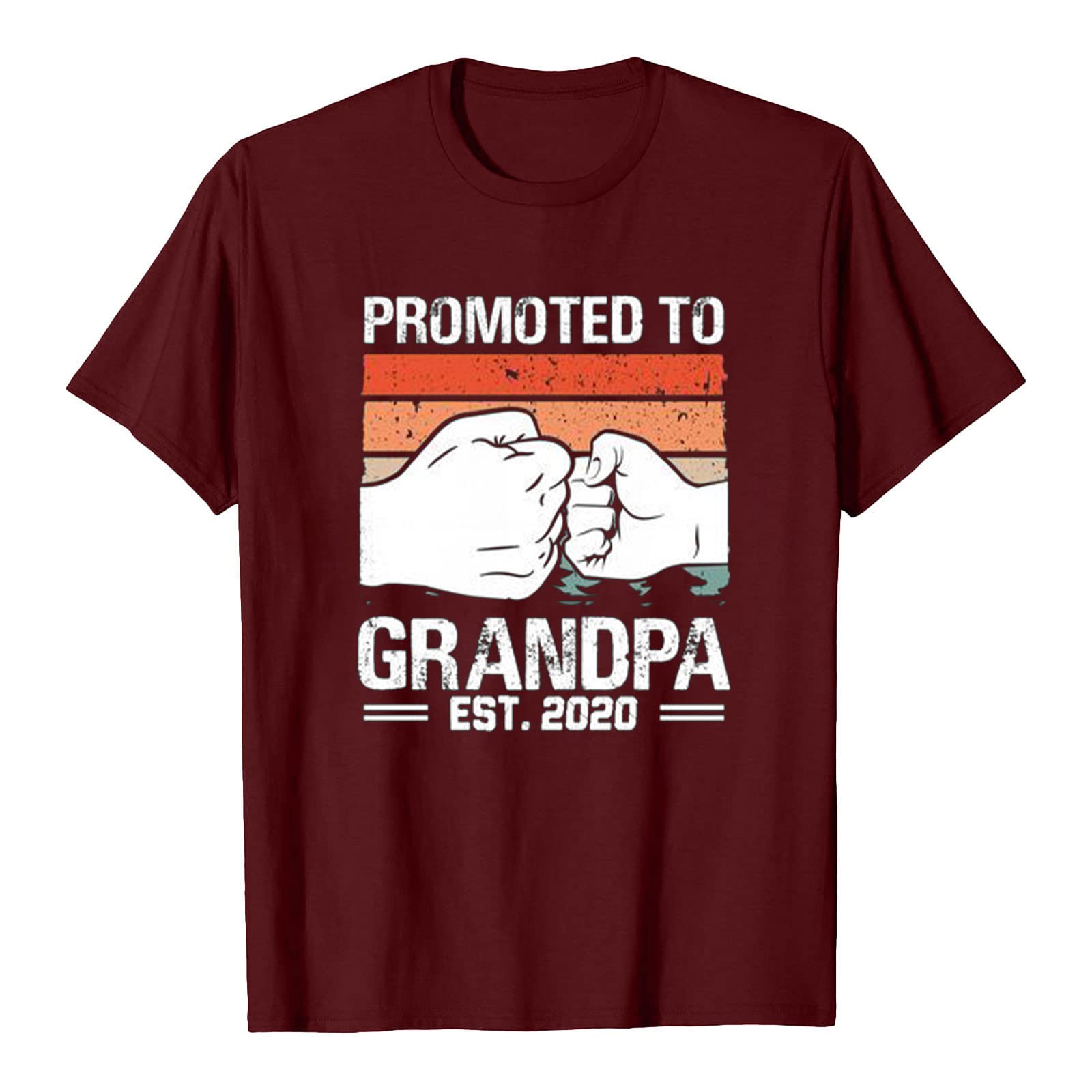 Father's Day T-Shirt for Men - Summer Short Sleeve Letter Print Cotton Tee - Gift for Dad, Husband, Grandpa - Perfect for BBQ, Beach & Family Gatherings