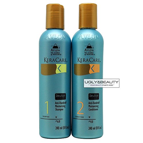KeraCare Dry & Itchy Scalp Shampoo and Conditioner Set - Anti Dandruff Moisturizing Treatment for Flaky Scalp - 8 Oz - Perfect for Daily Hair Care & Scalp Relief