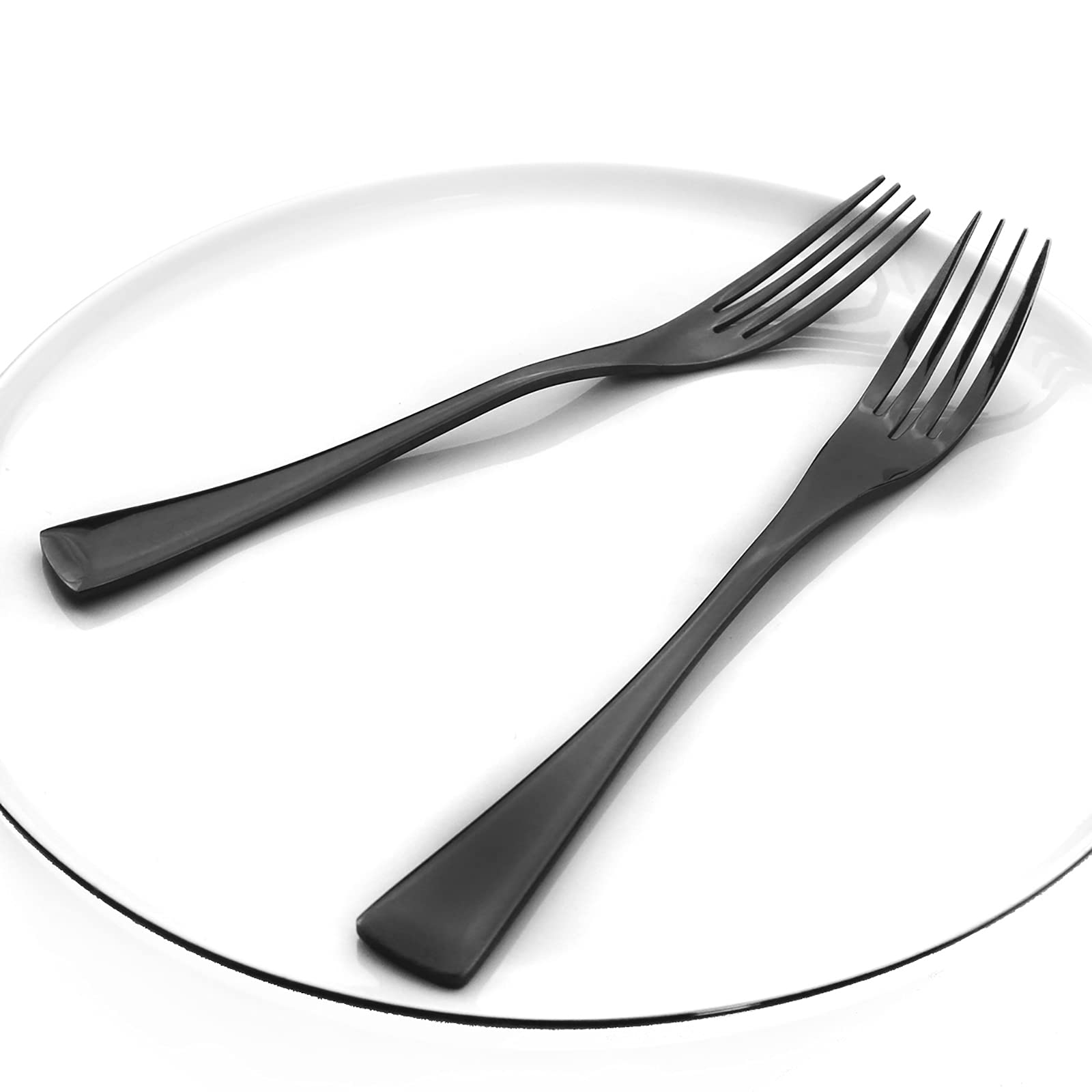 4-Piece Stainless Steel Dessert Forks Set - 18/10 Rust-Proof Salad Forks (7.48 Inches) - Perfect for Cake, Fruit, Pastry & Dinner Parties