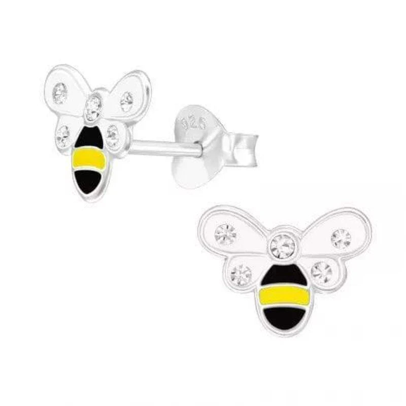 Kids Silver Bee Stud Earrings - Hypoallergenic Cute Insect Jewelry for Girls, Birthday Gifts, School Accessories | Perfect for Everyday Wear, Parties & Special Occasions