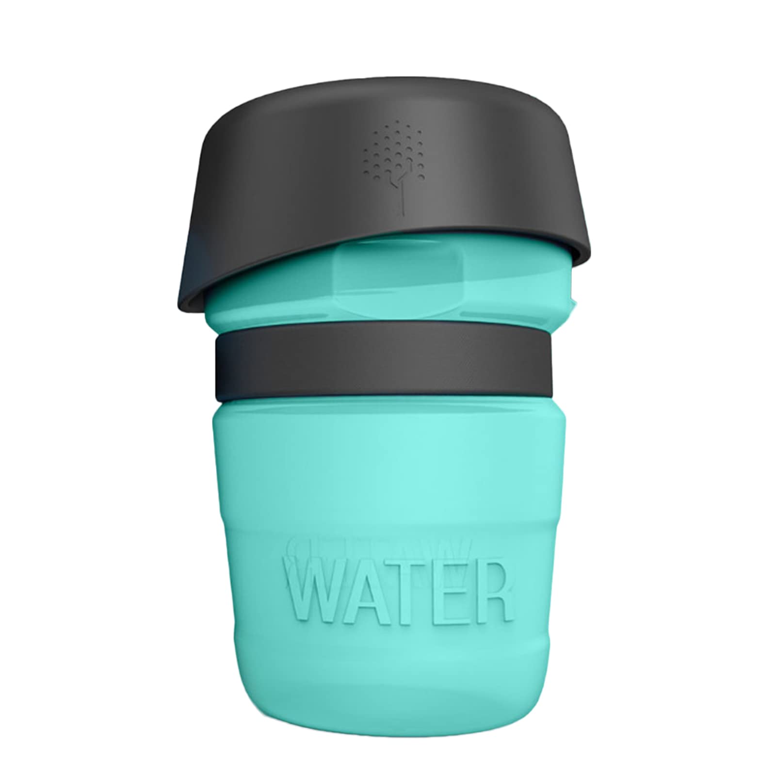 Foldable Portable Dog Water Bottle - BPA Free Food Grade, Lightweight Travel Water Dispenser for Dogs - Perfect for Hiking, Walking & Outdoor Adventures (Green)