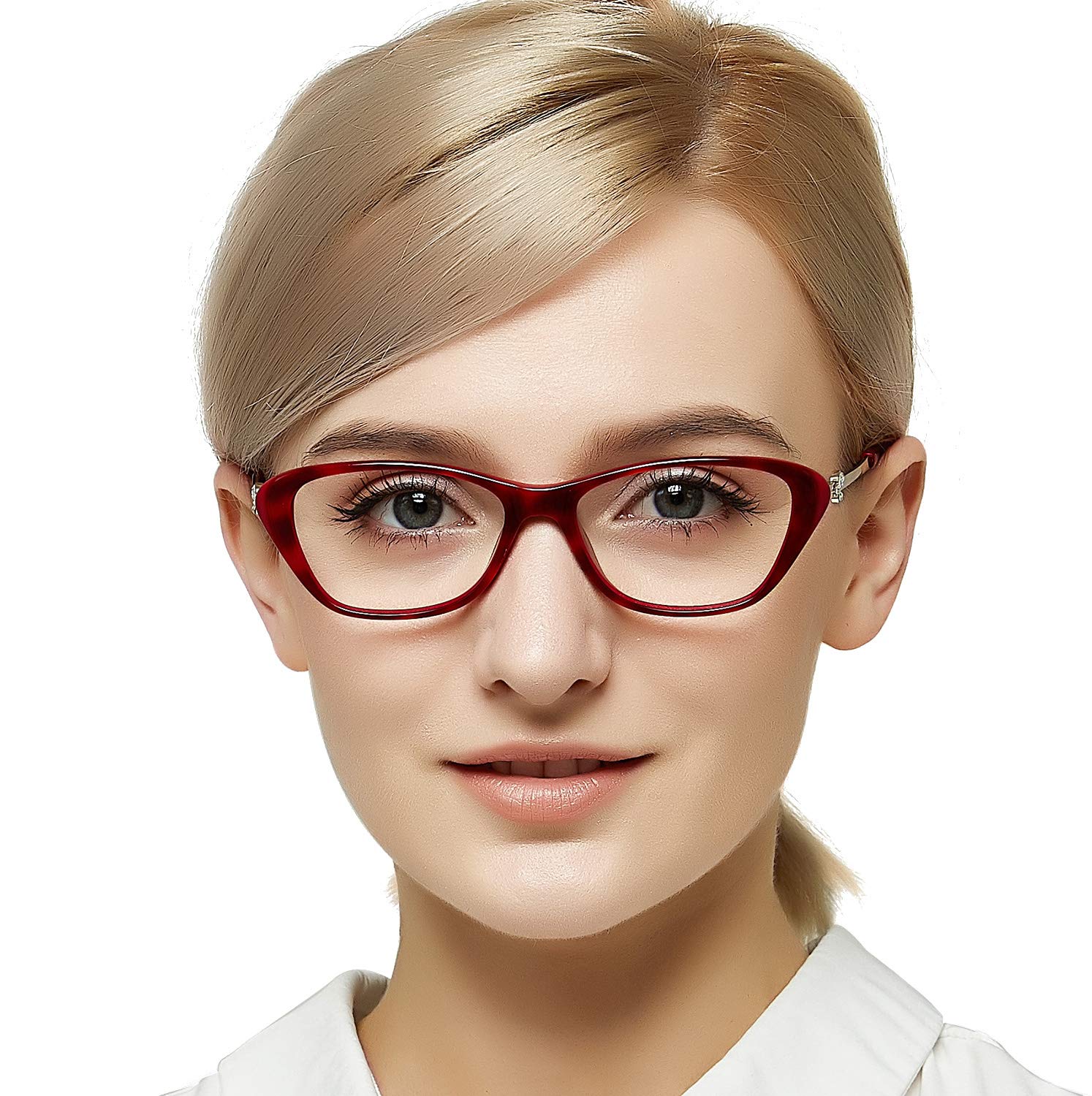 OCCI CHIARI Blue Light Blocking Glasses for Women - Stylish Cat Eye Computer Glasses with Anti-UV & Anti-Eye Strain - Perfect for Office Work, Gaming & Screen Time