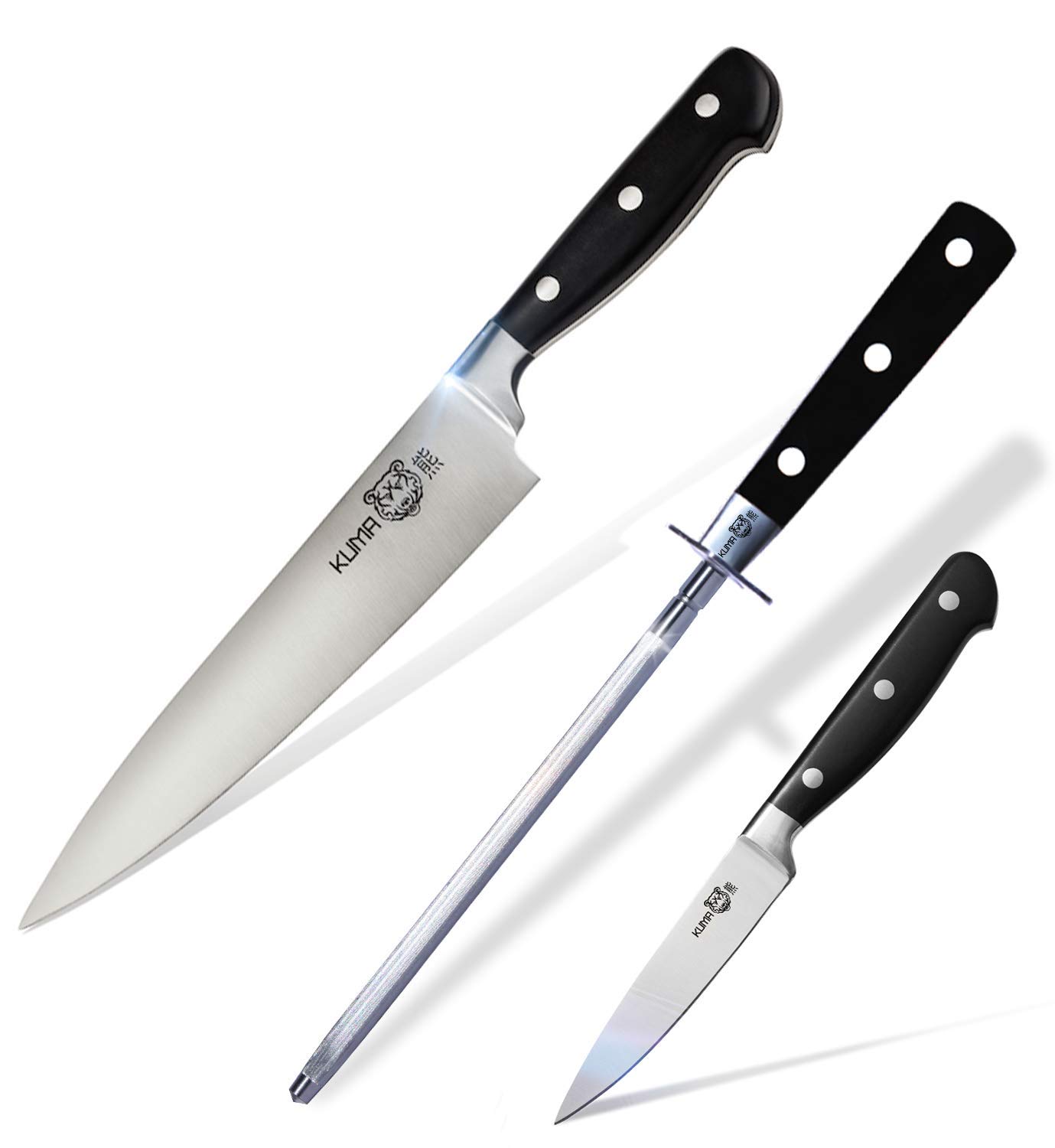 KUMA Professional Chef Knife Set - 3-Piece Kitchen Knives with 8