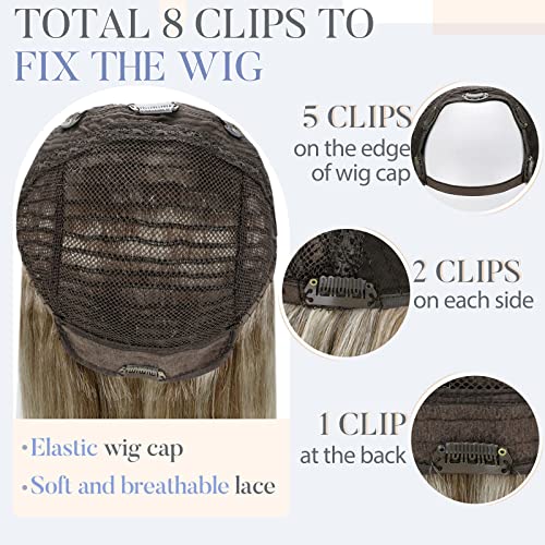 U Part Human Hair Wig 12-20 Inches | 100% Remy Human Hair Extensions | Natural Black & Brown Colors | Perfect for Daily Wear, Parties & Cosplay