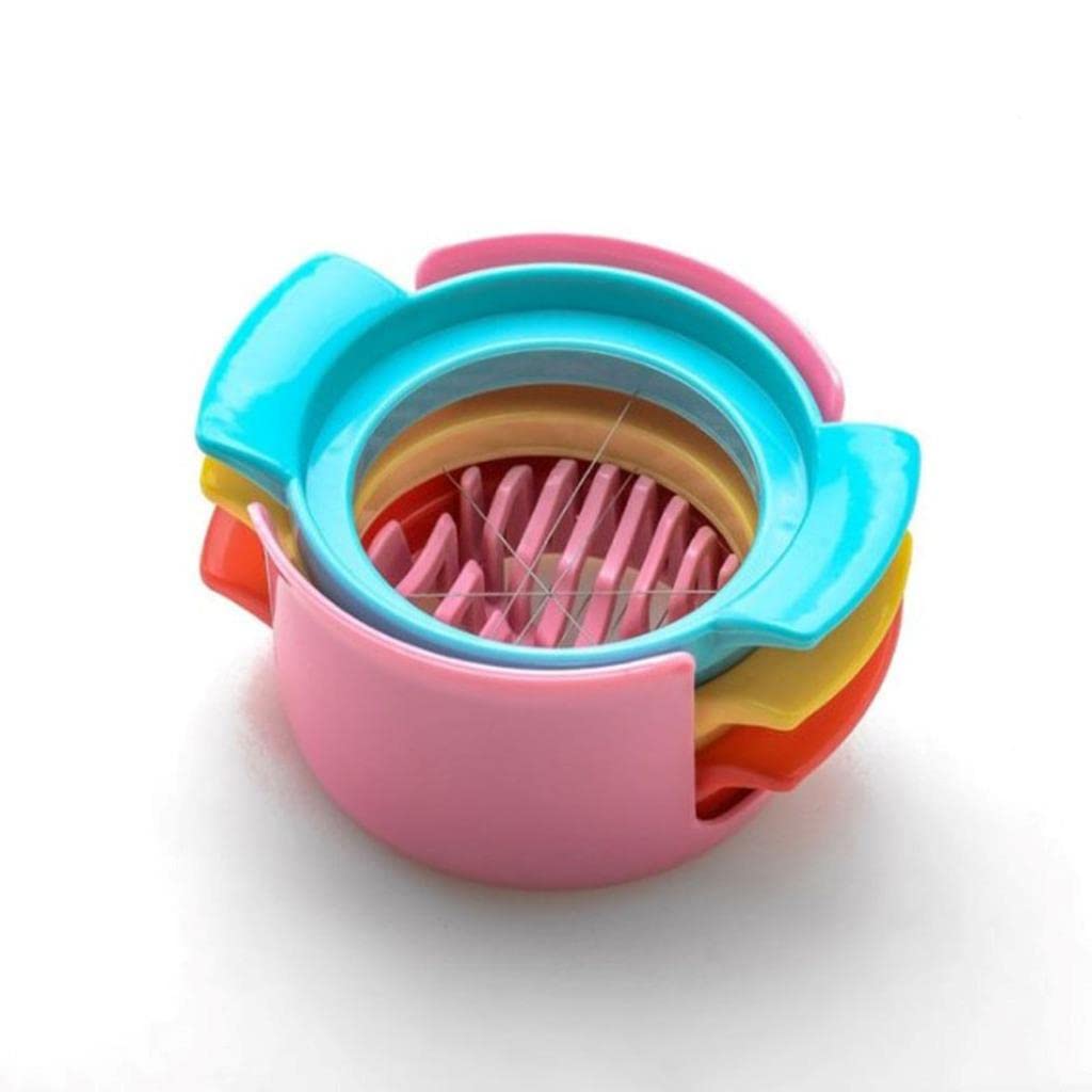 3-in-1 Egg Slicer & Strawberry Cutter - Stainless Steel Wire Multifunctional Kitchen Tool for Hard Boiled Eggs - Perfect for Salads, Sandwiches, and Breakfast Meal Prep