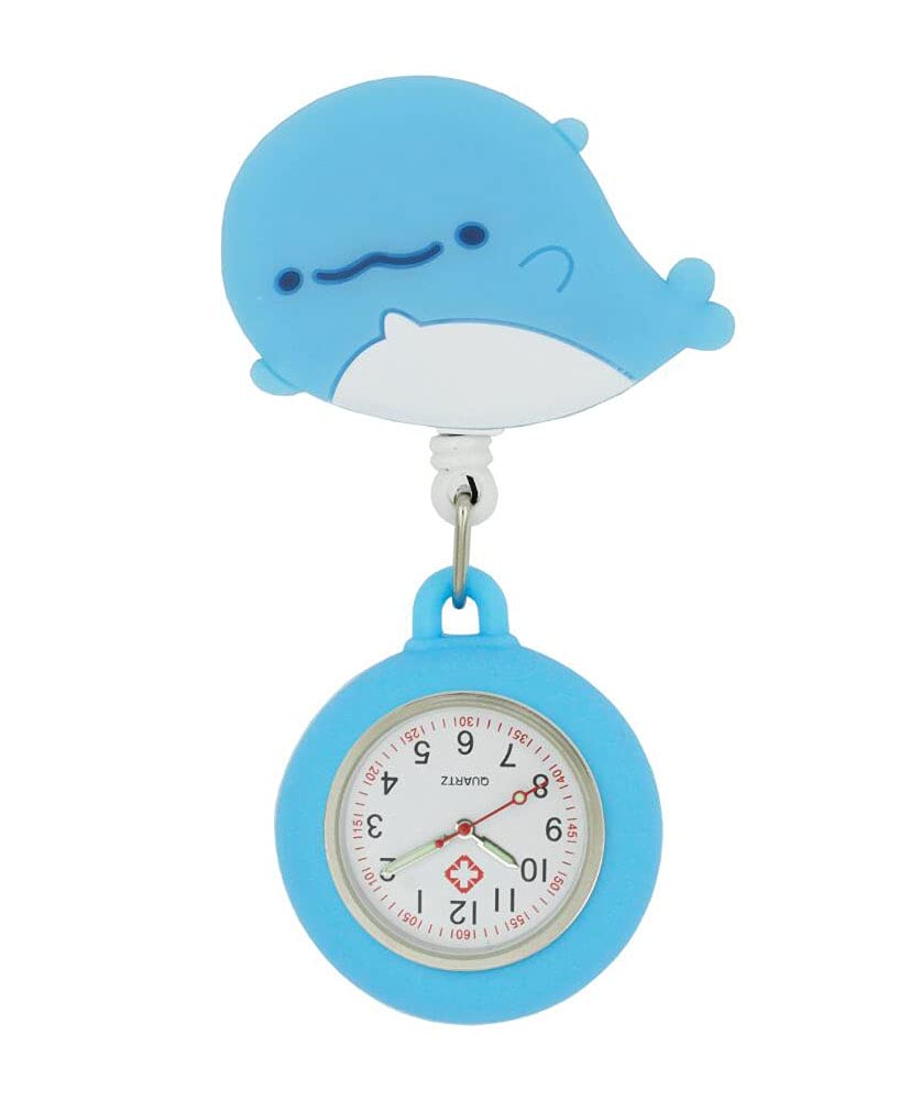 Retractable Nurse Watch with Second Hand - Clip-on for Nurses & Doctors - Cartoon Design for Work & Duty