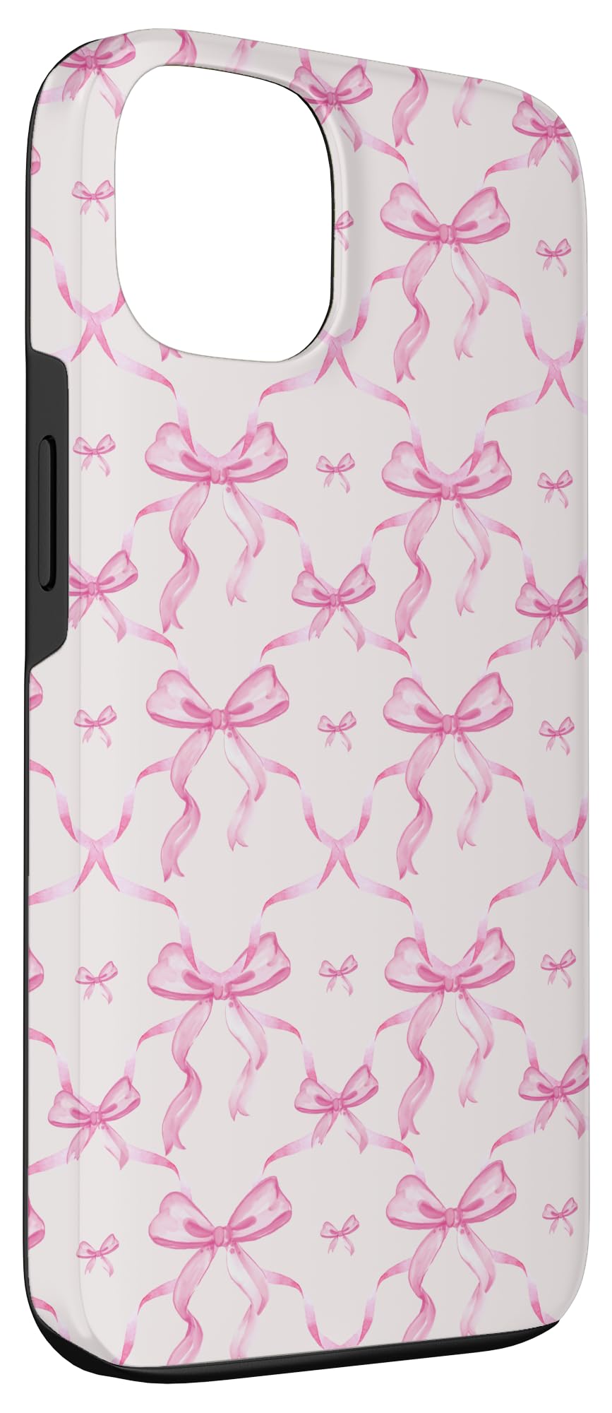 iPhone 13 Case with Pink Ribbons & Bows Watercolor Design - Slim Protective Cover for Women Girls | Perfect Gift for Birthday, Valentine's Day & Everyday Use