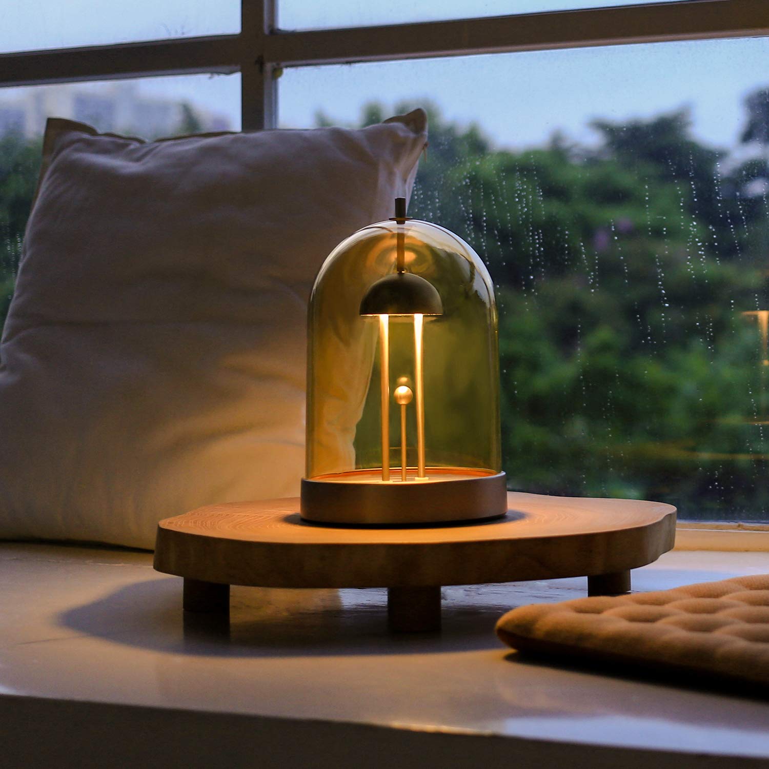 Rechargeable LED Table Lamp with 4000mAh Battery - USB Powered Touch Dimmable Night Light, Removable Shade & 4 Brightness Levels for Bedroom, Nightstand, Home, Restaurant, Office or Study Room